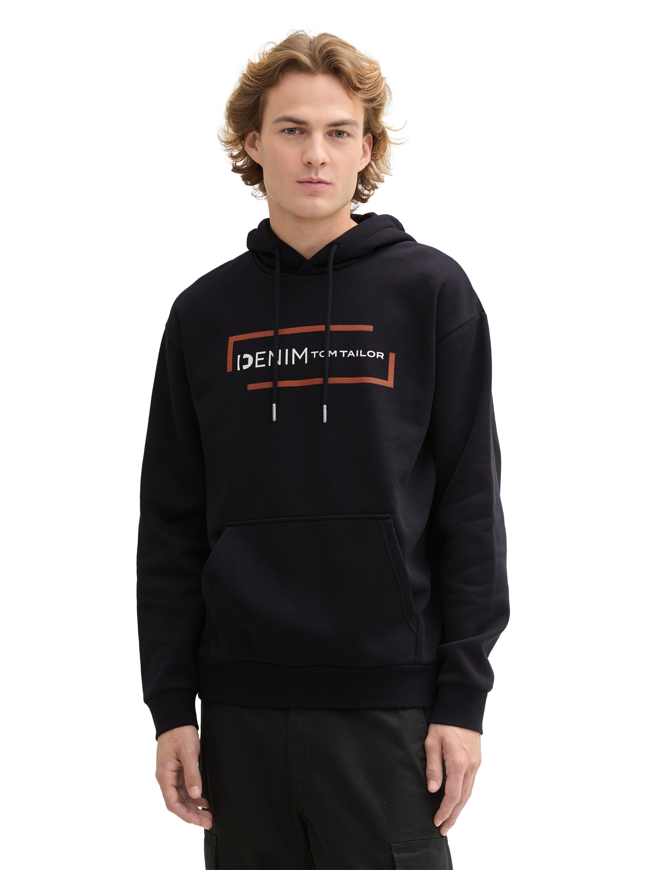 TOM TAILOR Denim Hoodie , mit grossem Logoprint
