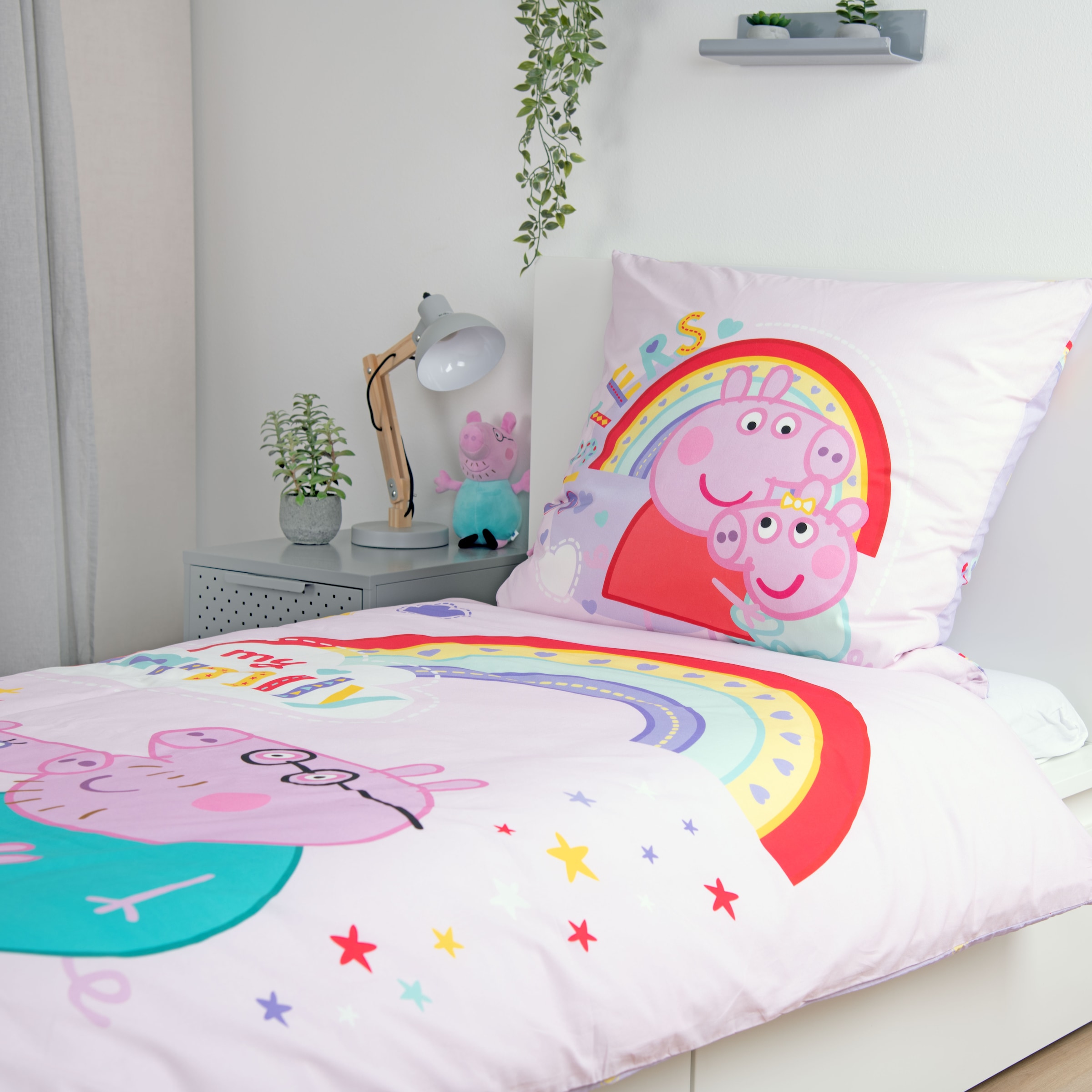 Peppa Pig Linge de lit réversible »Peppa Pig« 2 cuis avec design joyeux