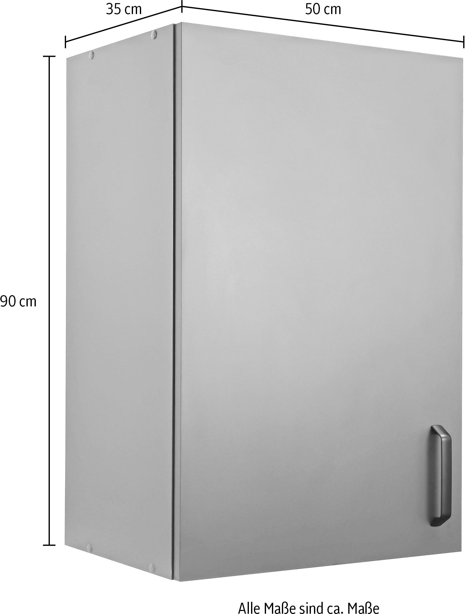 wiho Küchen Armoire suspendue »Simi« 50 à 60 cm de large, 90 cm de haut