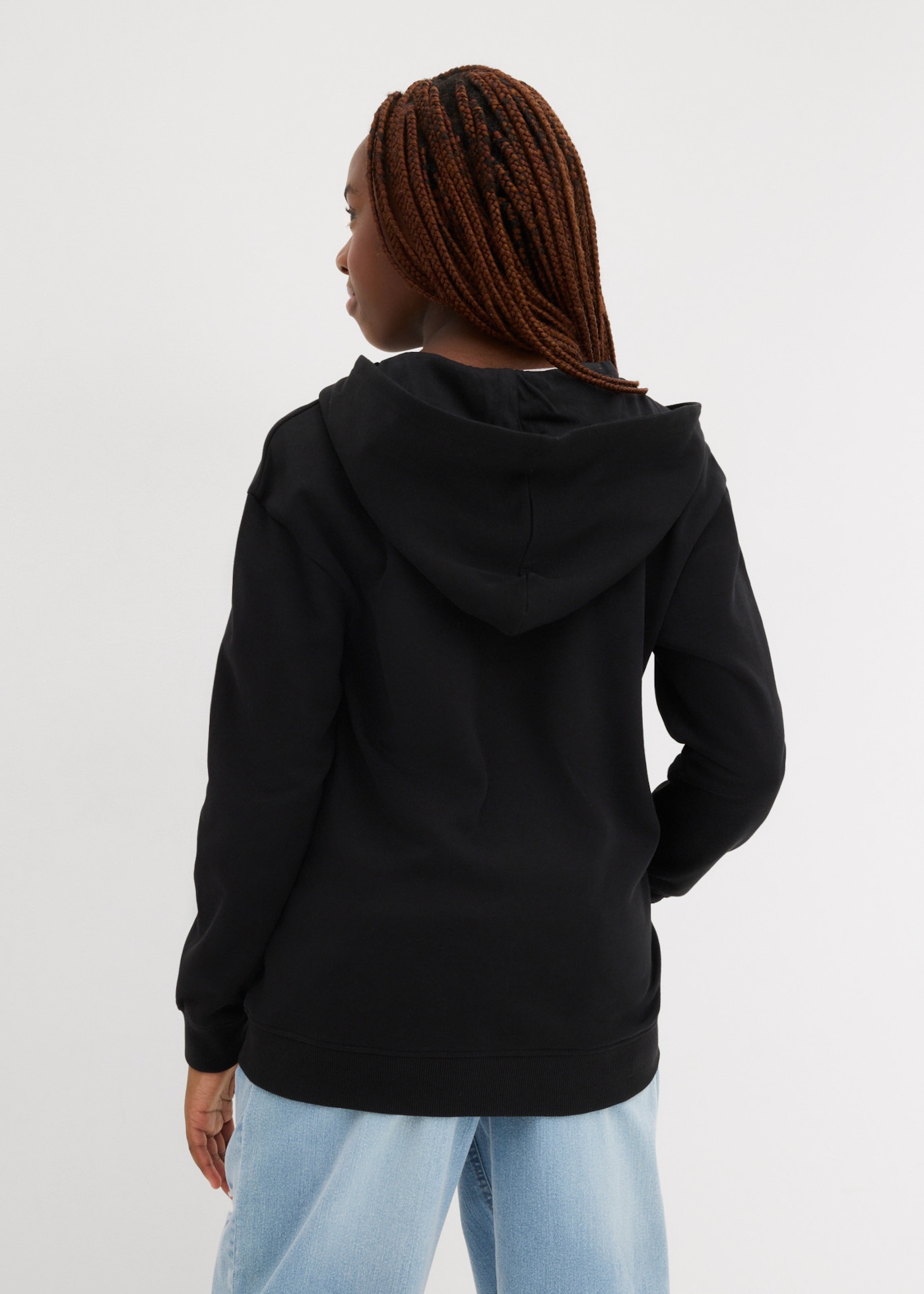 bonprix Sweat à capuche für Mädchen, aus Baumwolle, Regular Fit, im Casual-Stil