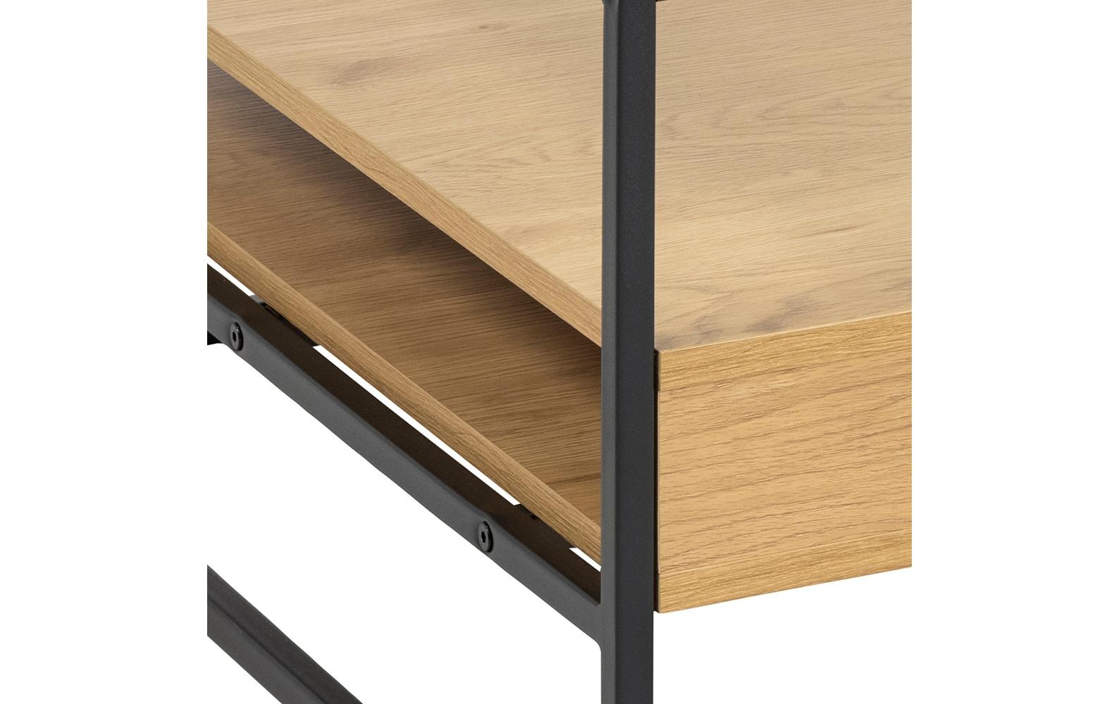 AC Design Table d'appoint »Randolf 90 cm x 40 cm, Nature/Schwarz«