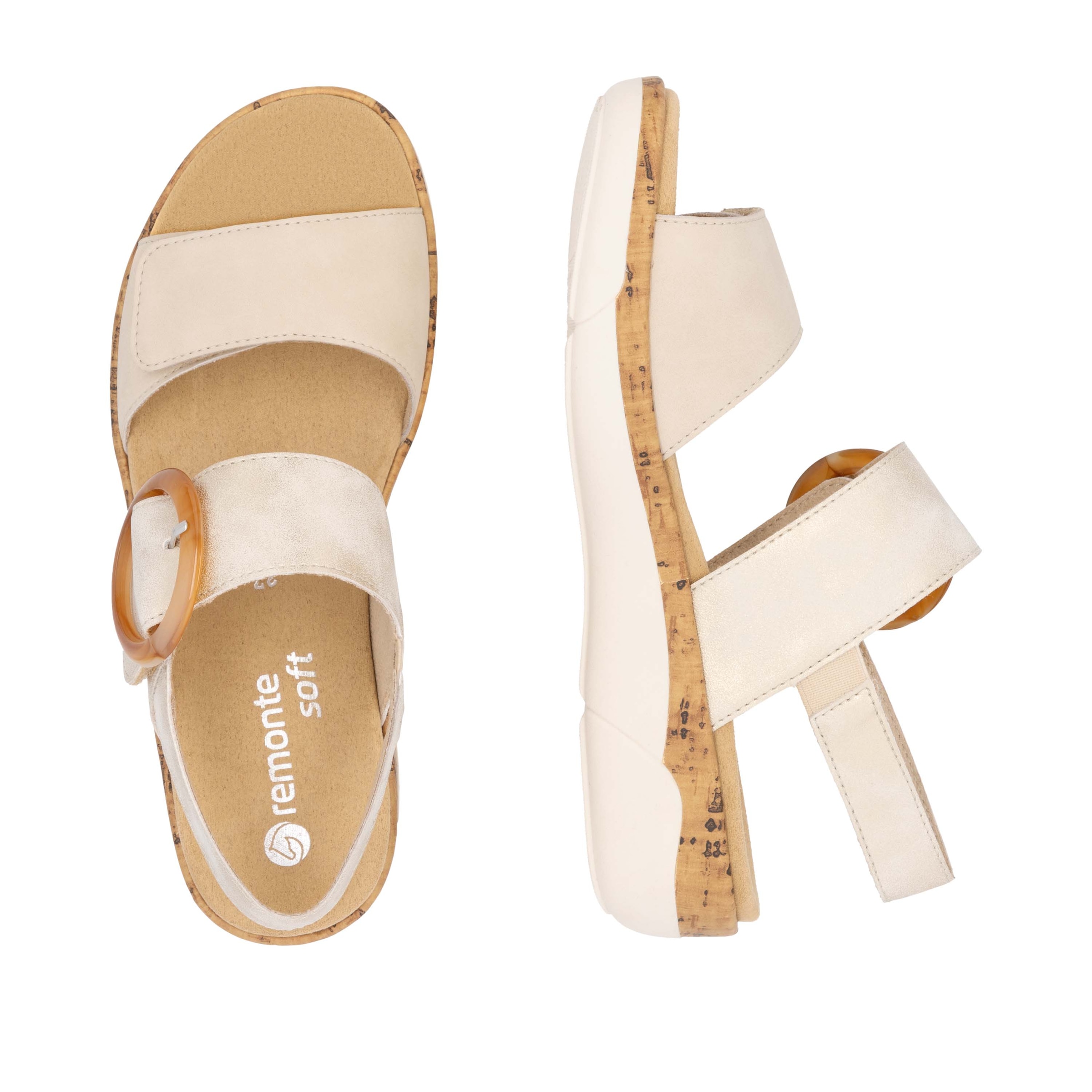 Remonte Sandales compensées  Sommerschuh, Riemchensandale, praktische Klettverschlüsse