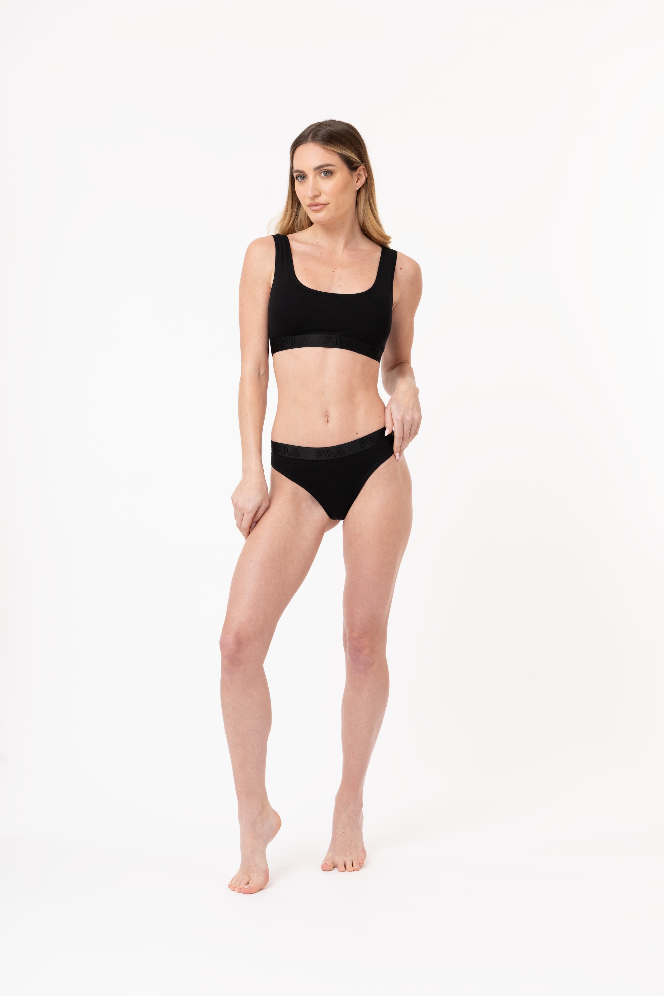 Fila Slip brésilien mélange coton, élastique, ceinture logo