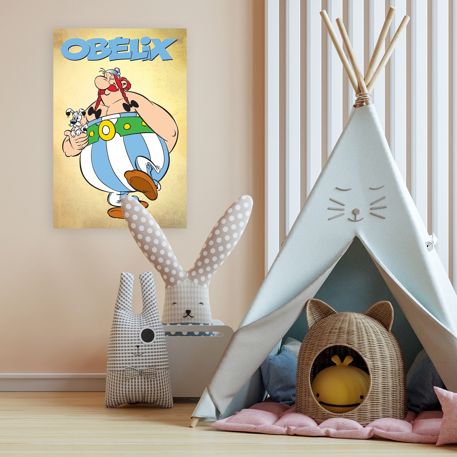LuckyLinde Leinwandbild »Obelix und Idefix« Fantasy | Figuren | Film | Filmfiguren 1 Stk. tlg. Canvasbild Wanddeko Bild zum Film "Kampf der Häuptlinge"