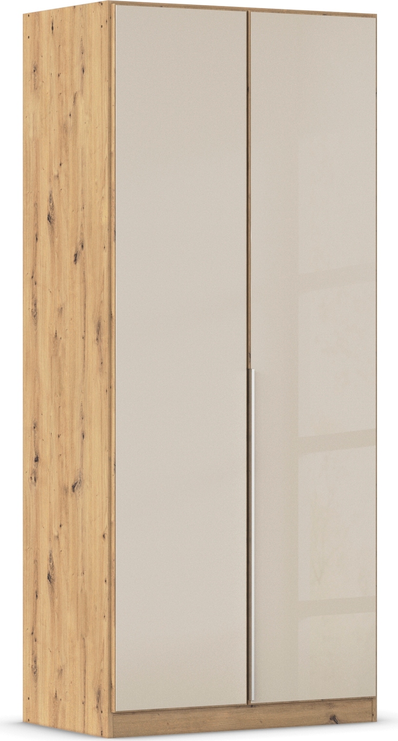 GOODproduct Drehtürenschrank »Kleiderschrank Kleiderschränke Schrank Garderobe AGORDO mit Glasfront« in zwei Griff-Farben, Breiten 91-405 cm,  durchdachte Innenausstattung, in 8 Breiten und 2 Höhen MADE IN GERMANY