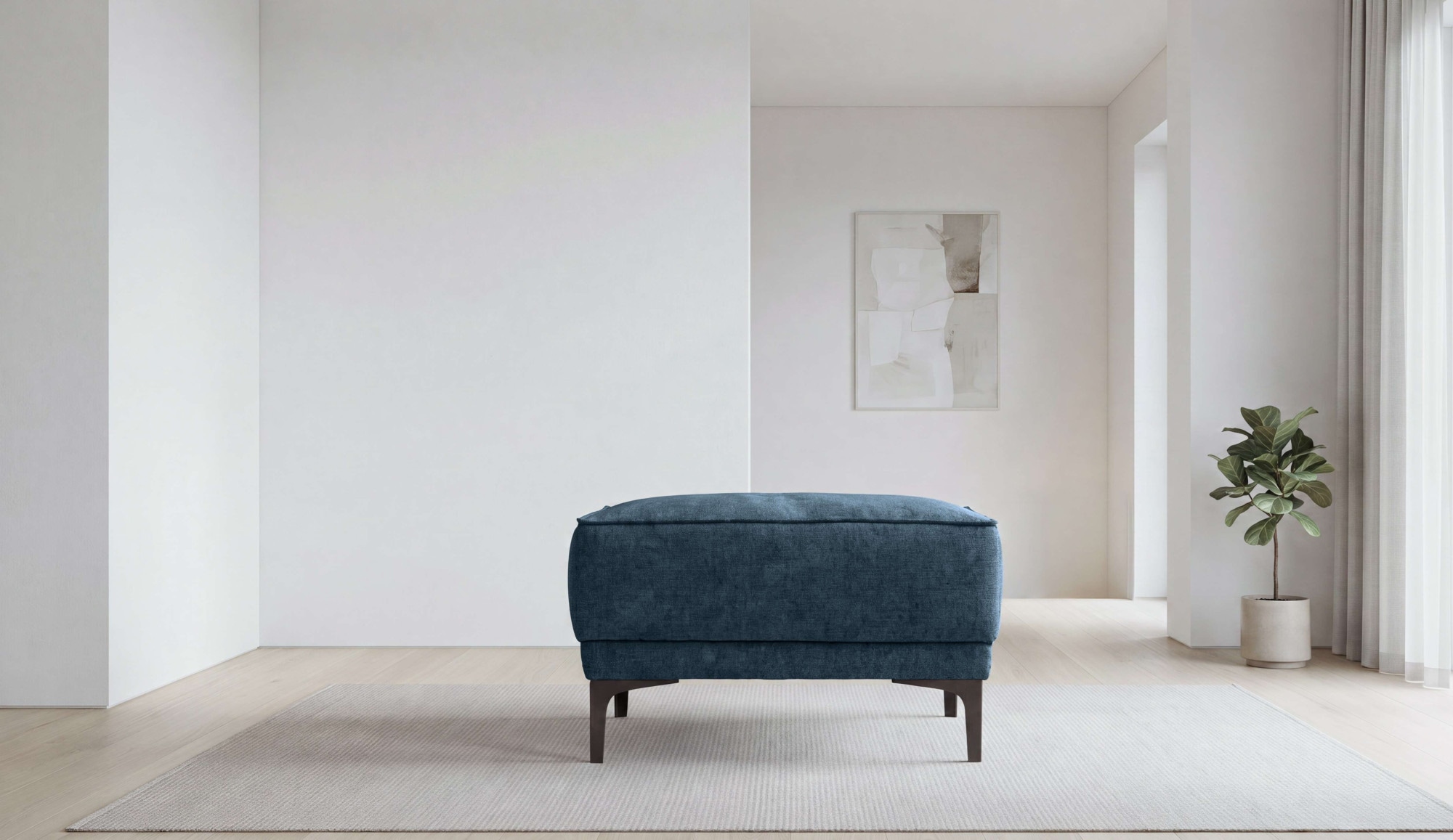 GOODproduct Tabouret rembourré »Oland, Pouf, passend zur Serie OLAND, Chenille-Bezug« compatible avec la série OLAND