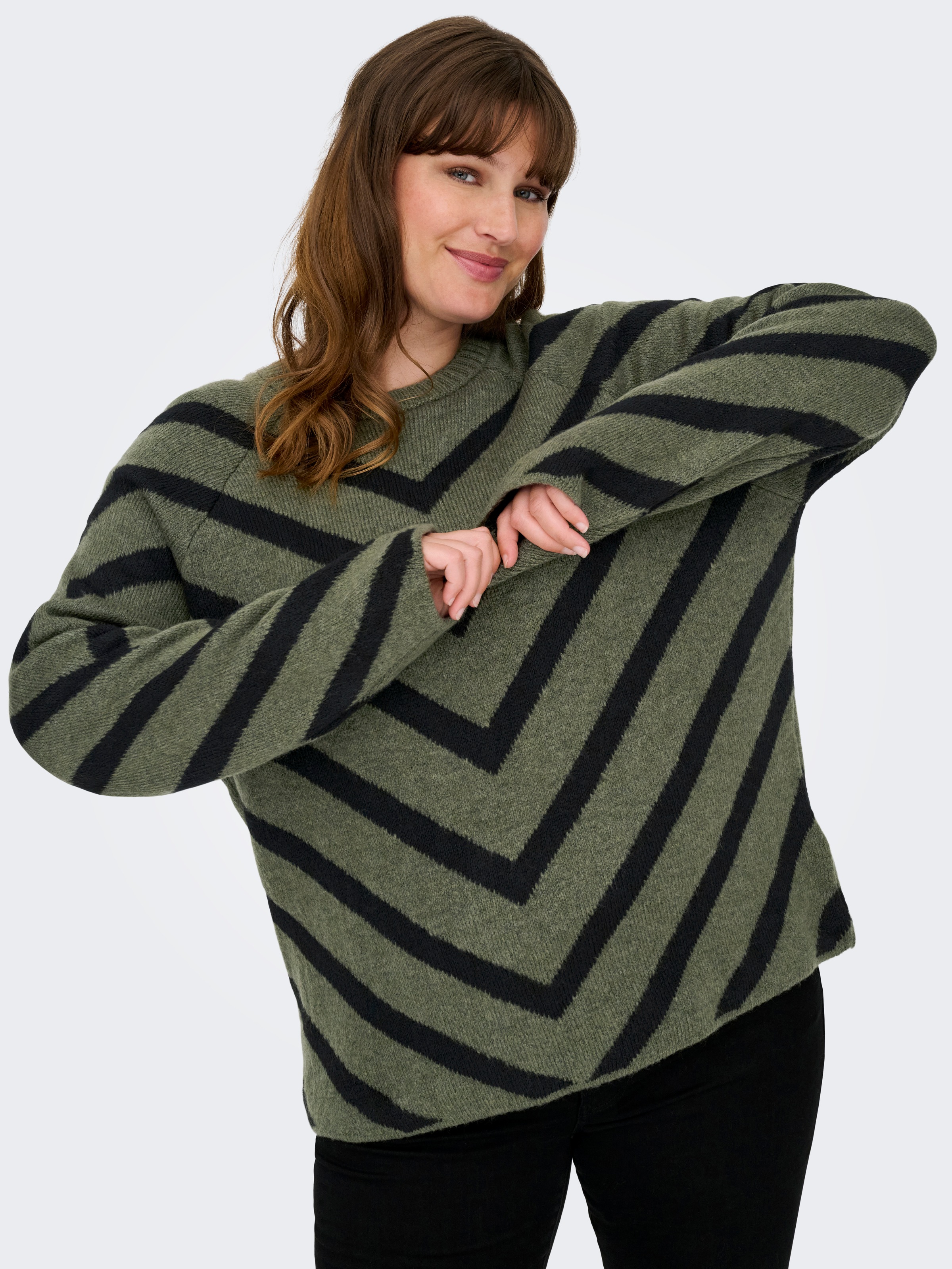 ONLY CARMAKOMA Pull en tricot »CARELIZA L/S PULLOVER KNT NOOS« Kunstfaser