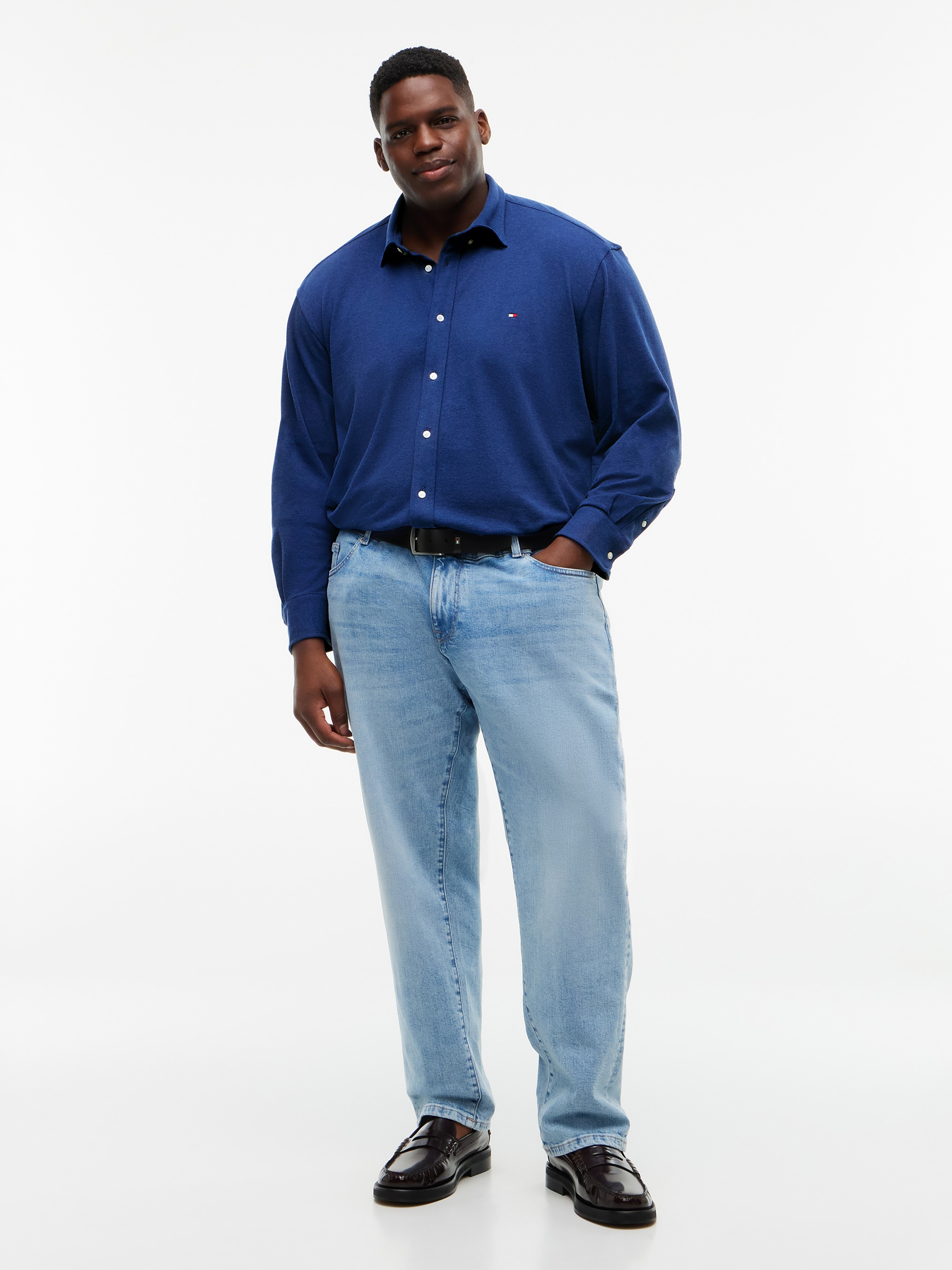 Tommy Hilfiger Big & Tall Langarmhemd »BT-KNIT PIQUE FEATHERWEIGHT SLIMFIT« Grosse Grössen