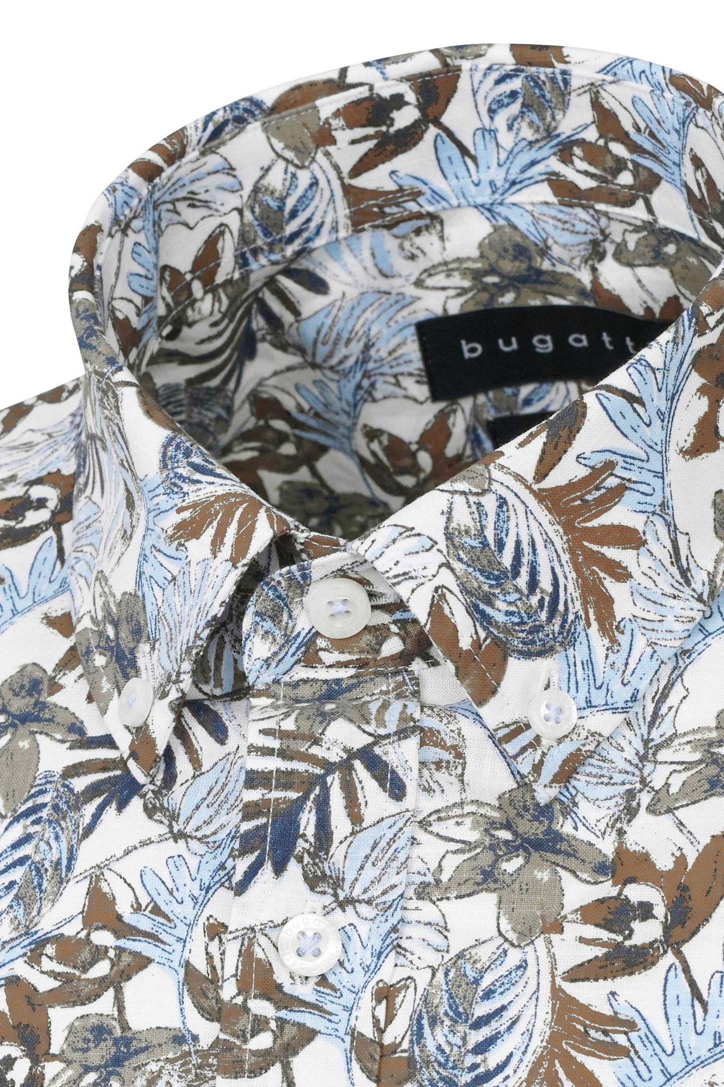 bugatti Kurzarmhemd mit Button-Down-Kragen