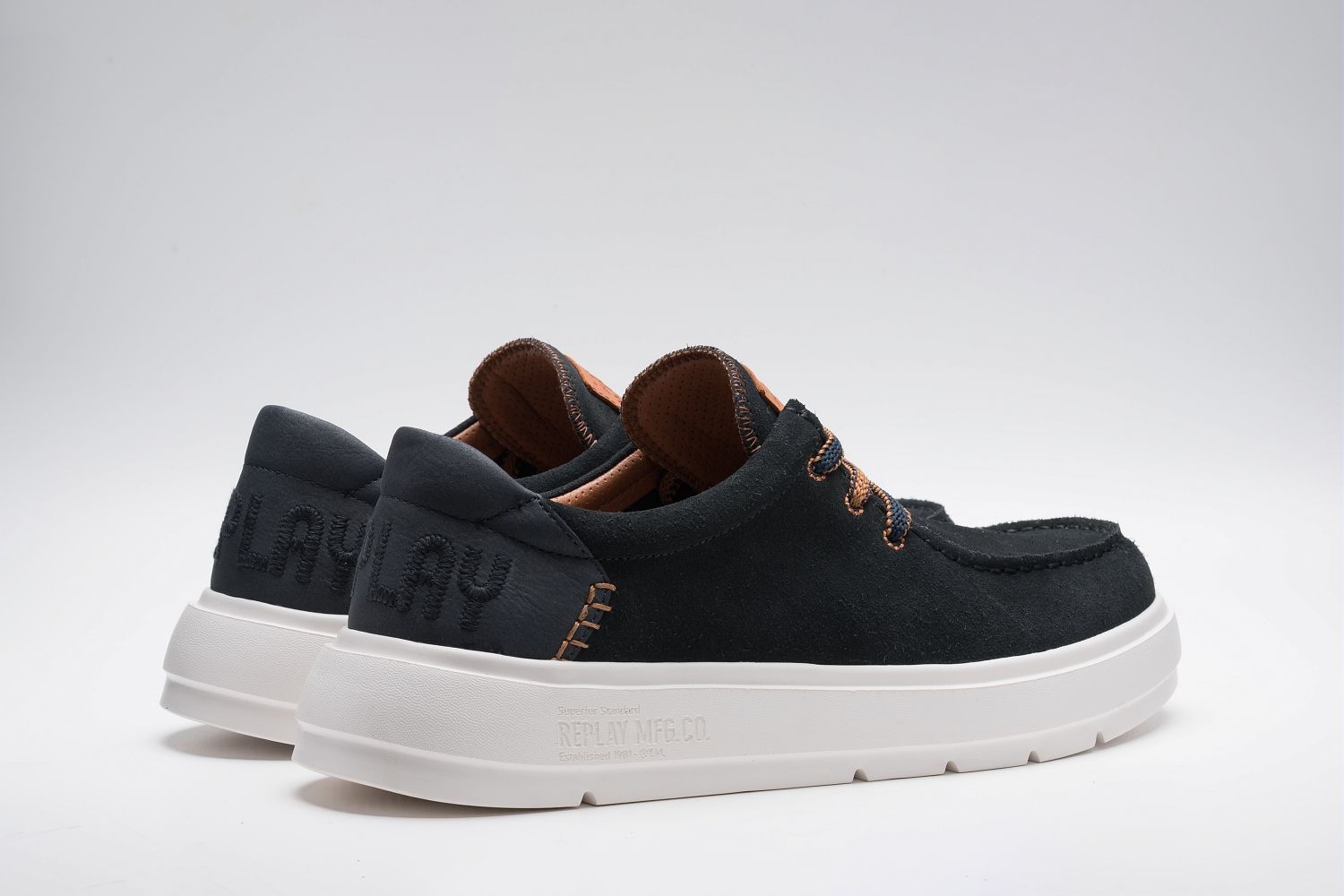 Replay Chaussure à lacets  mocassin, chaussure basse, sneaker casual avec col rembourré