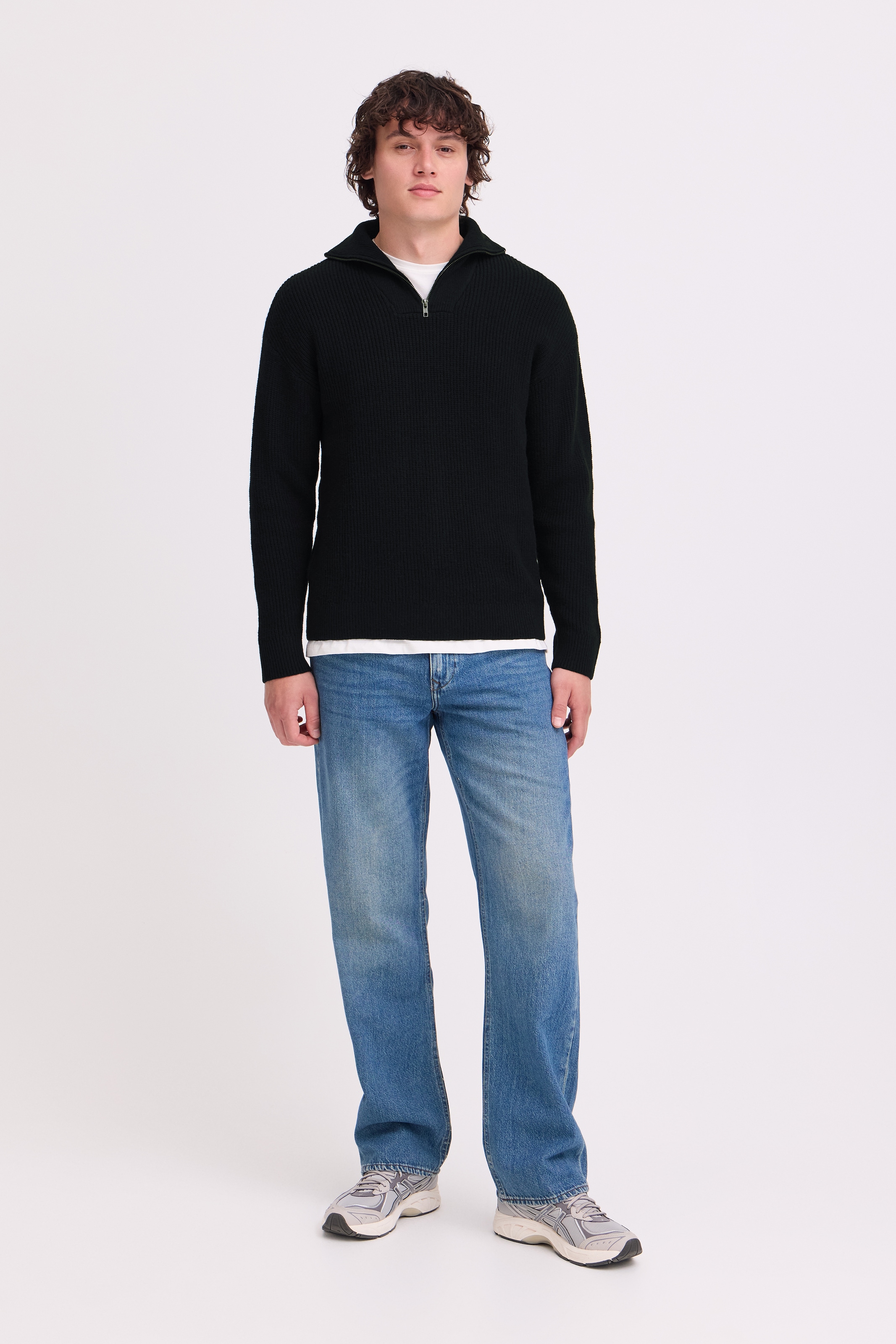 Blend Troyer »BHBOS KNIT HALFZIPP« mélange de matières, coupe décontractée