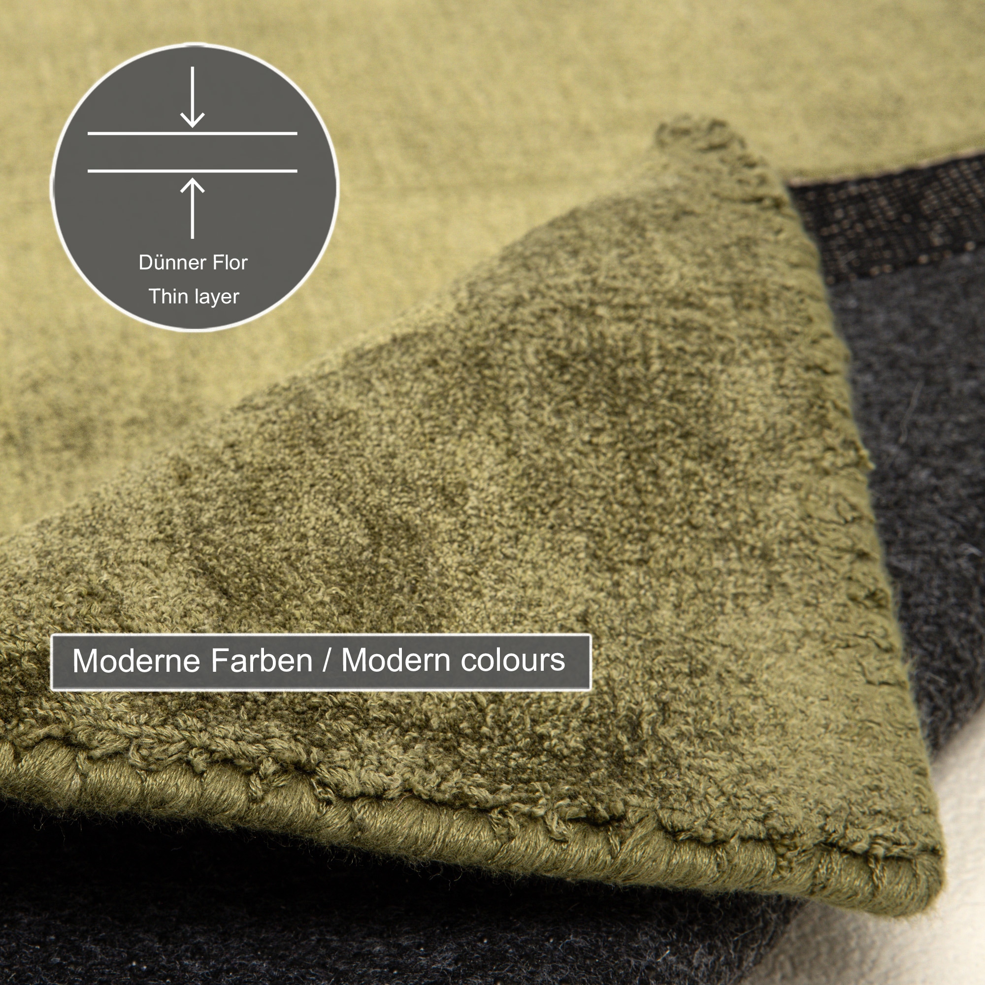 TOM TAILOR HOME Tapis »Shine uni« Rectangulaire 8 mm Höhe Tapis tissé à la main, 100 % viscose, tissé à la main, avec un éclat élégant
