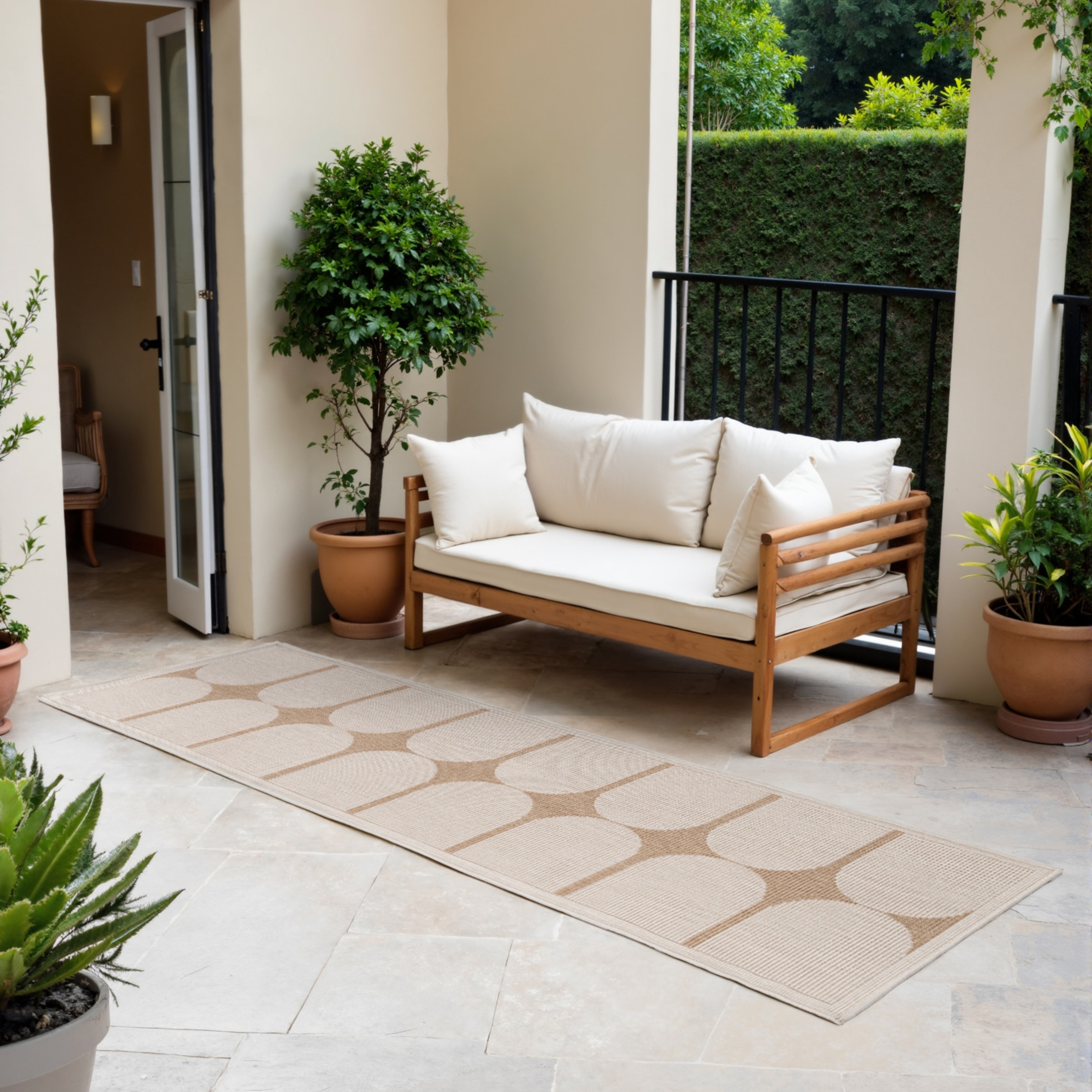 HANSE Home Outdoorteppich »Bowen Wendeteppich« rechteckig 5 mm Höhe Läufer, In und Outdoor, Flachgewebe, wetterfest, pflegeleicht, robust