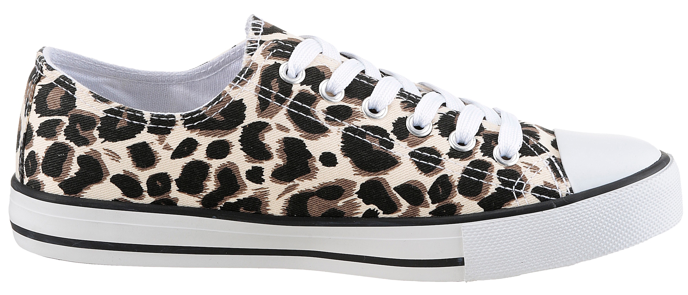 Aniston SHOES Sneaker  Freizeitschuh, Sneaker mit klassischen umlaufenden schwarzen Streifen