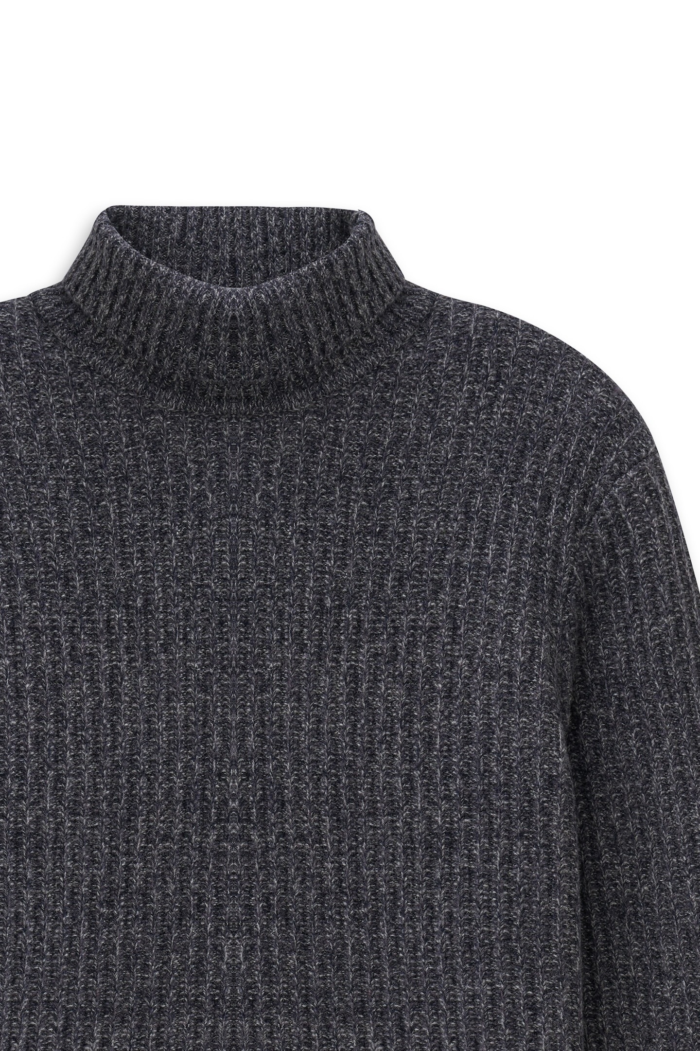 bugatti Pull à col roulé »Regular Fit« Grobstrick aus einem Wollmix