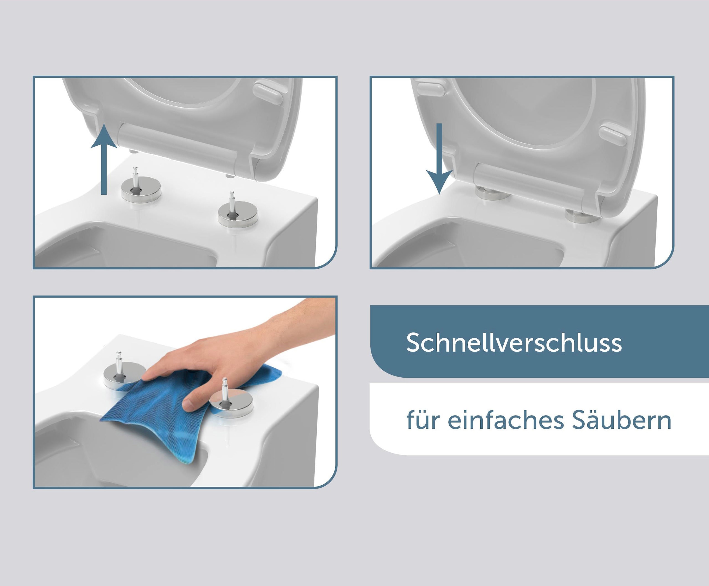 Schütte WC-Sitz »Star« Duroplast, mit Absenkautomatik und Schnellverschluss
