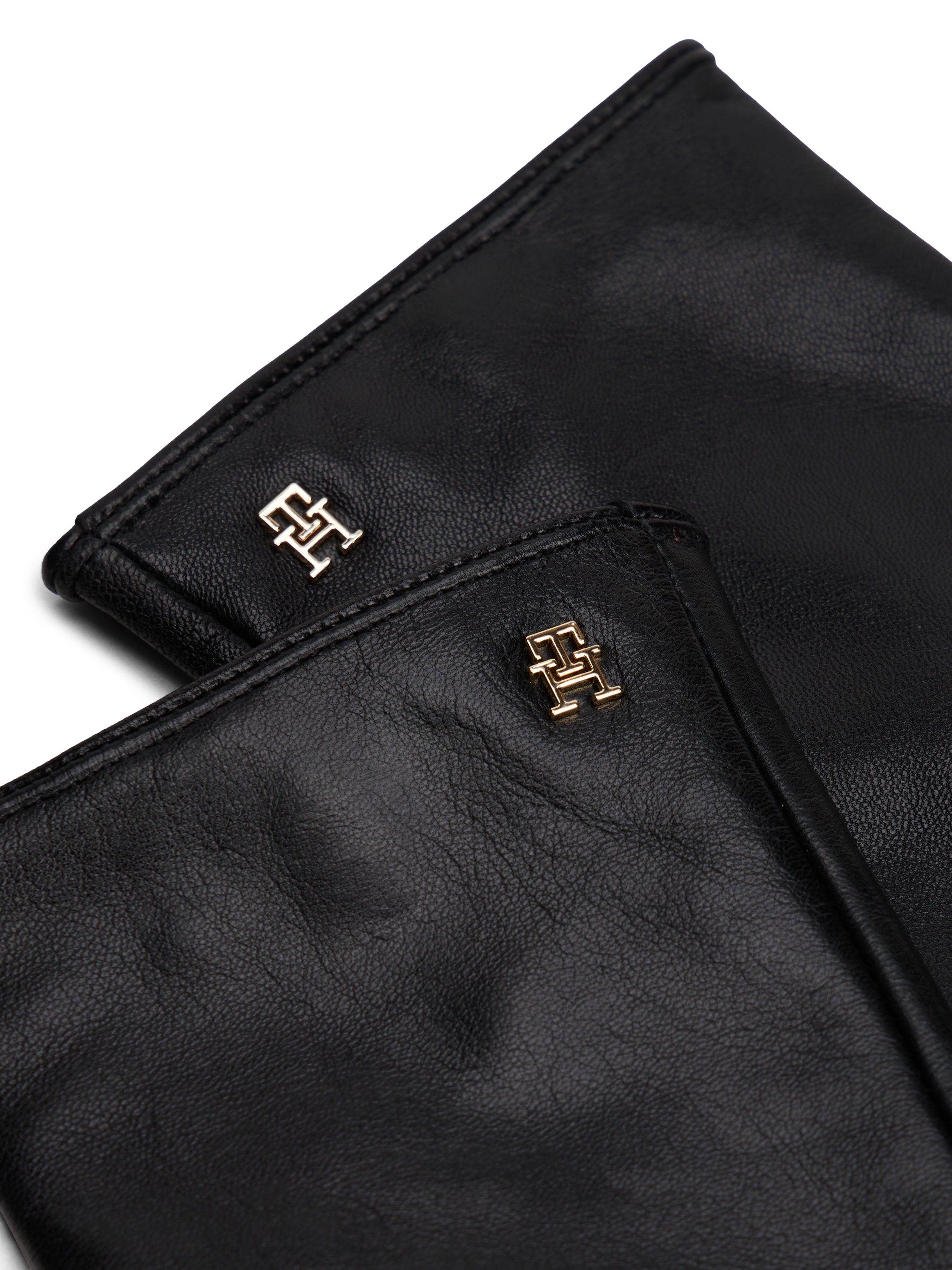 Tommy Hilfiger Gants en cuir »TH ELEVATED CHIC LEATHER« Finderhandschuhe, für Damen