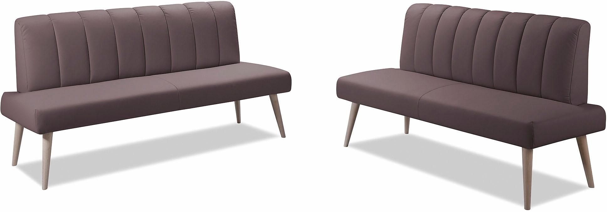 exxpo - sofa fashion Banc »Costa, moderne Rückensteppung, bequem und elegant, hoher Holzfuss« hochwertige Detailverarbeitung, Frei im Raum stellbar