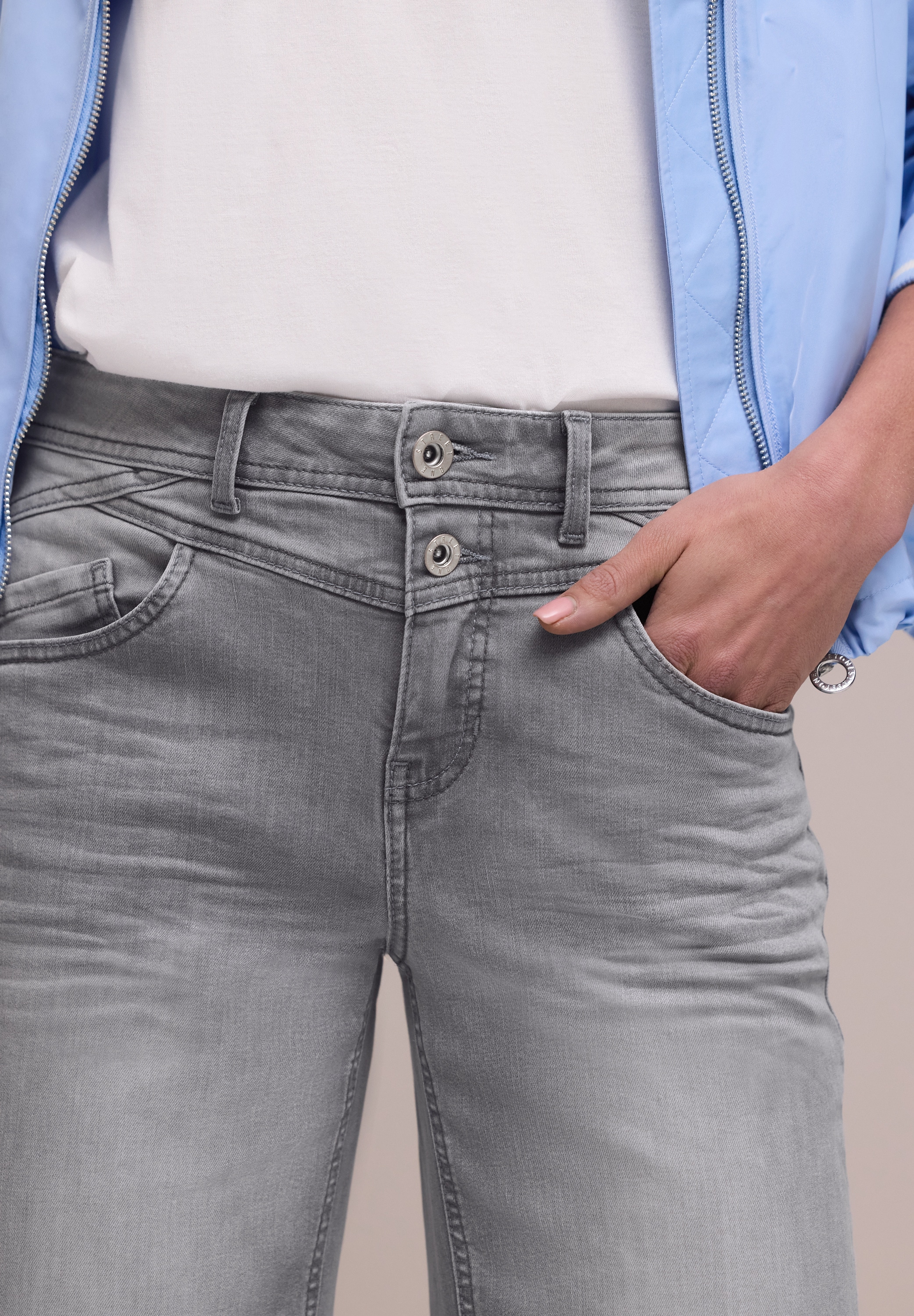 STREET ONE Jeans taille haute »Style Emee« im Five-Pocket Style