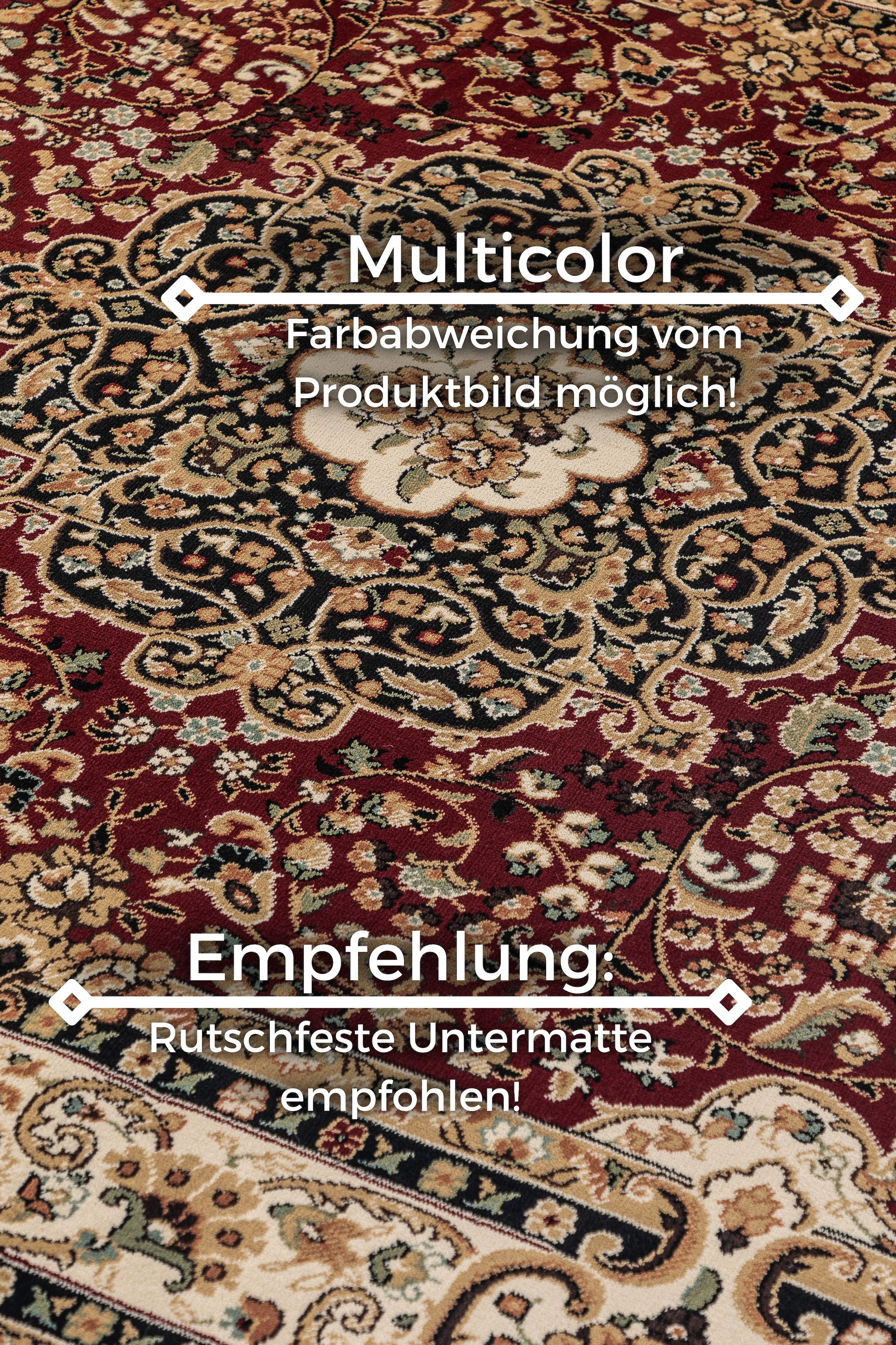 NOURISTAN Teppich »Ghorian« rechteckig 8 mm Höhe Orient Optik, strapazierfähig, pflegeleicht, robust