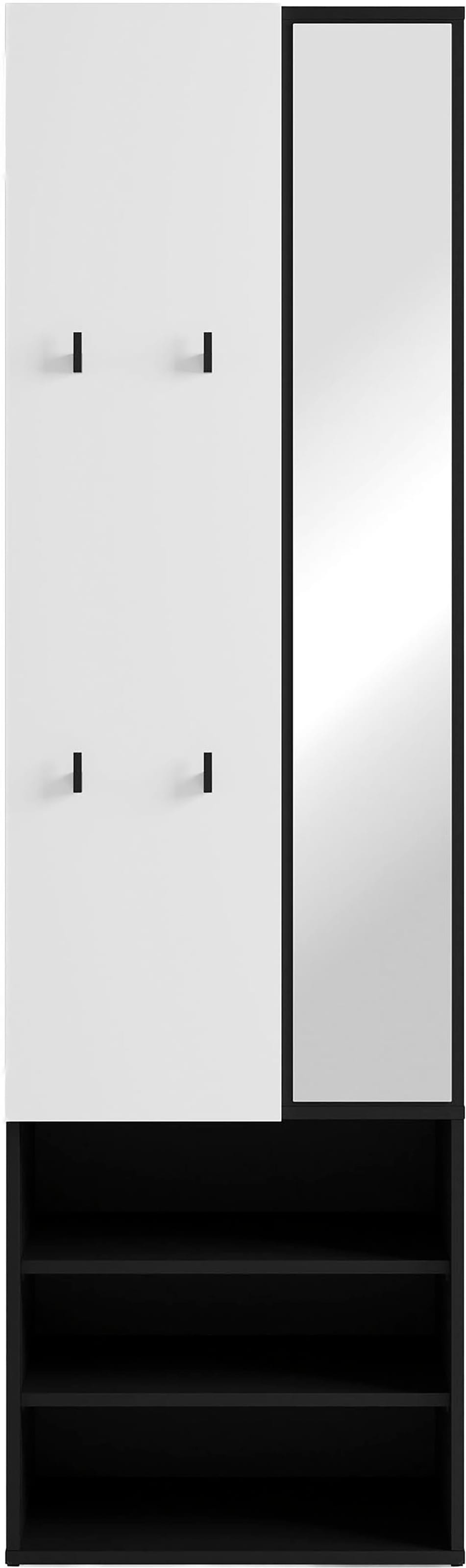 byLIVING Vestiaire compact »Dielen - Set Andorra« 1 cuis tlg. maximale Ordnung auf wenig Fläche mit Spiegel, Kleiderstange und Haken