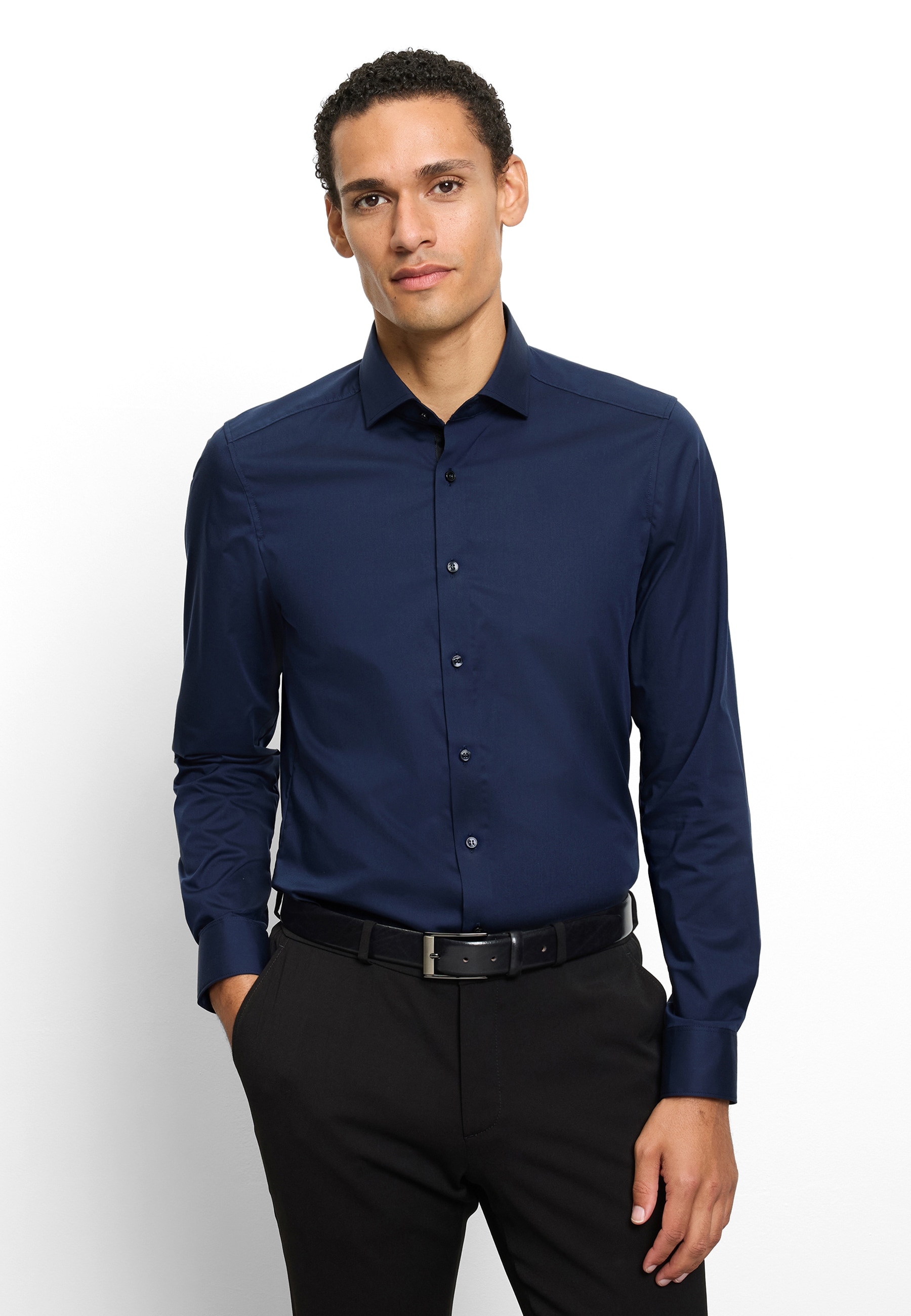 OLYMP Chemise à manches longues »Level Five« Businesshemd, unifarben, body fit, Royalkentkragen