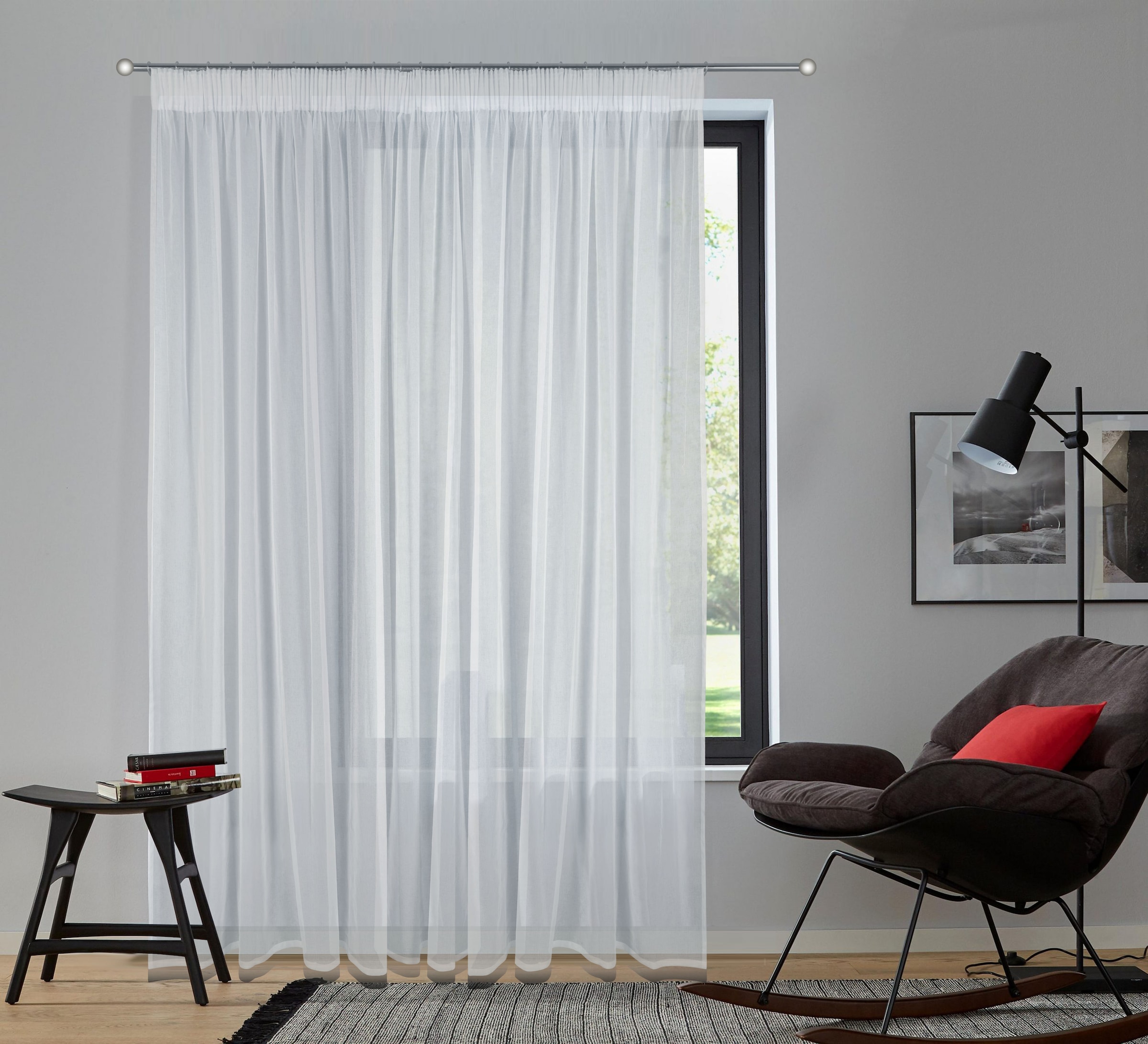 GOODproduct Rideau »Dolly« Bande multifonctionnelle 1 cuis tlg. Transparent, Gewebt, Polyester