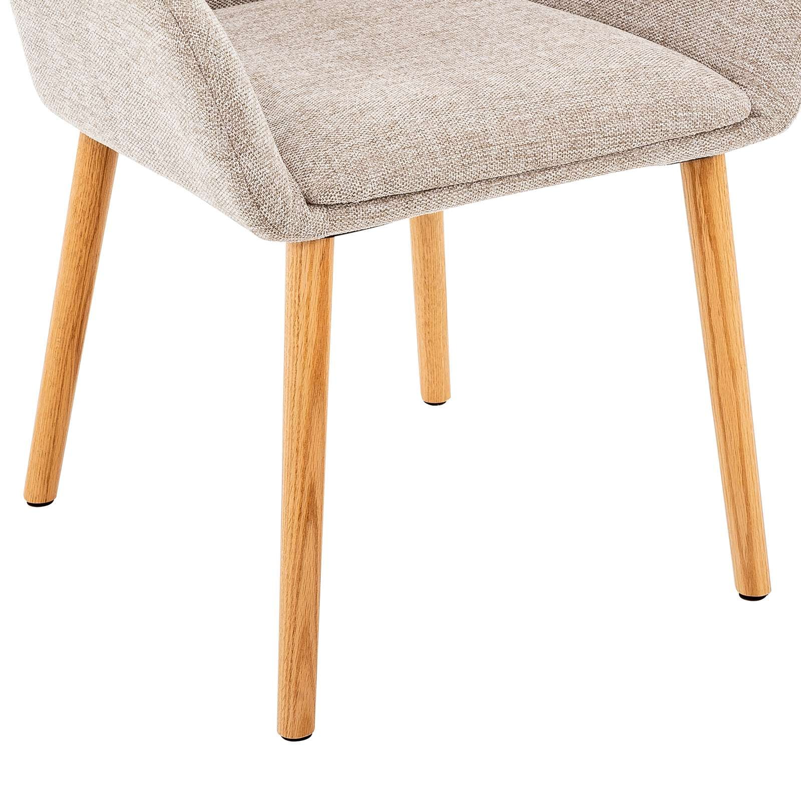 GOODproduct Chaise de salle à manger »Evinnia« (Set) 2 cuismassive Eichenholzbeine, pflegegleicher Webstoff, Sitzhöhe 48 cm