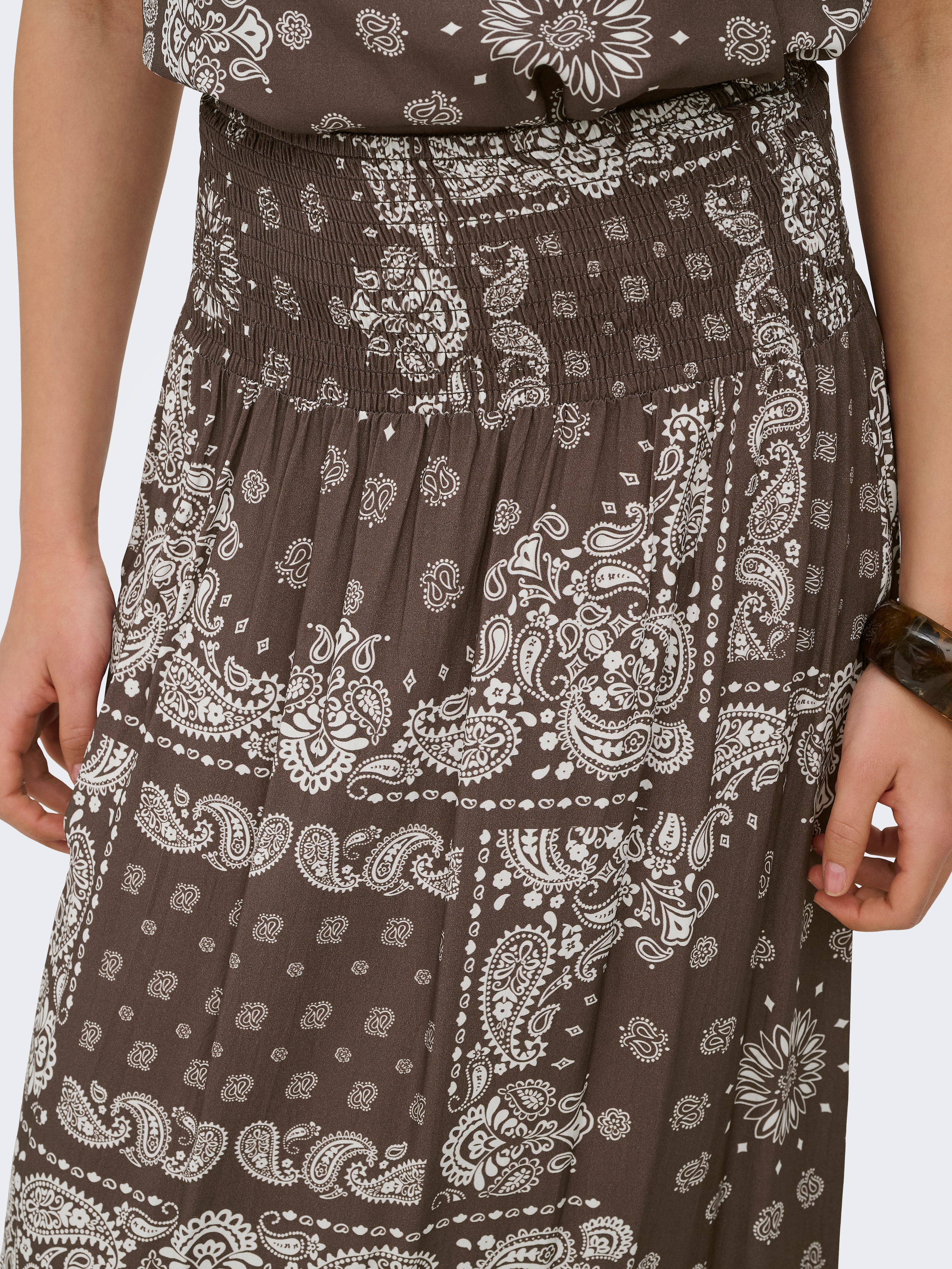 ONLY Maxirock »ONLSAKI AMBEL LONG BAND SKIRT  WVN« Viskose