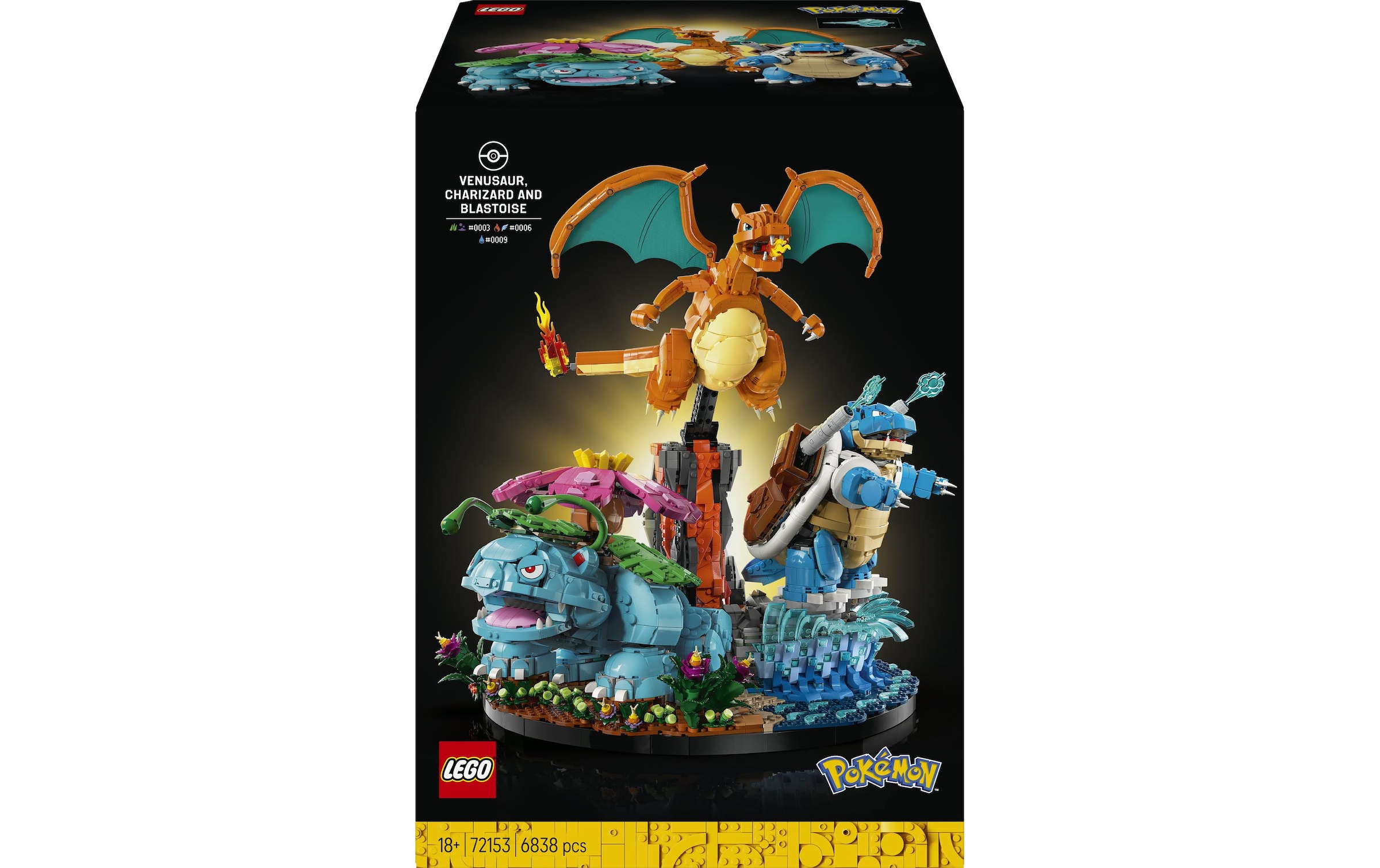LEGO® Konstruktionsspielsteine »Pokémon Bisaflor, Glurak und Turtok 72153«