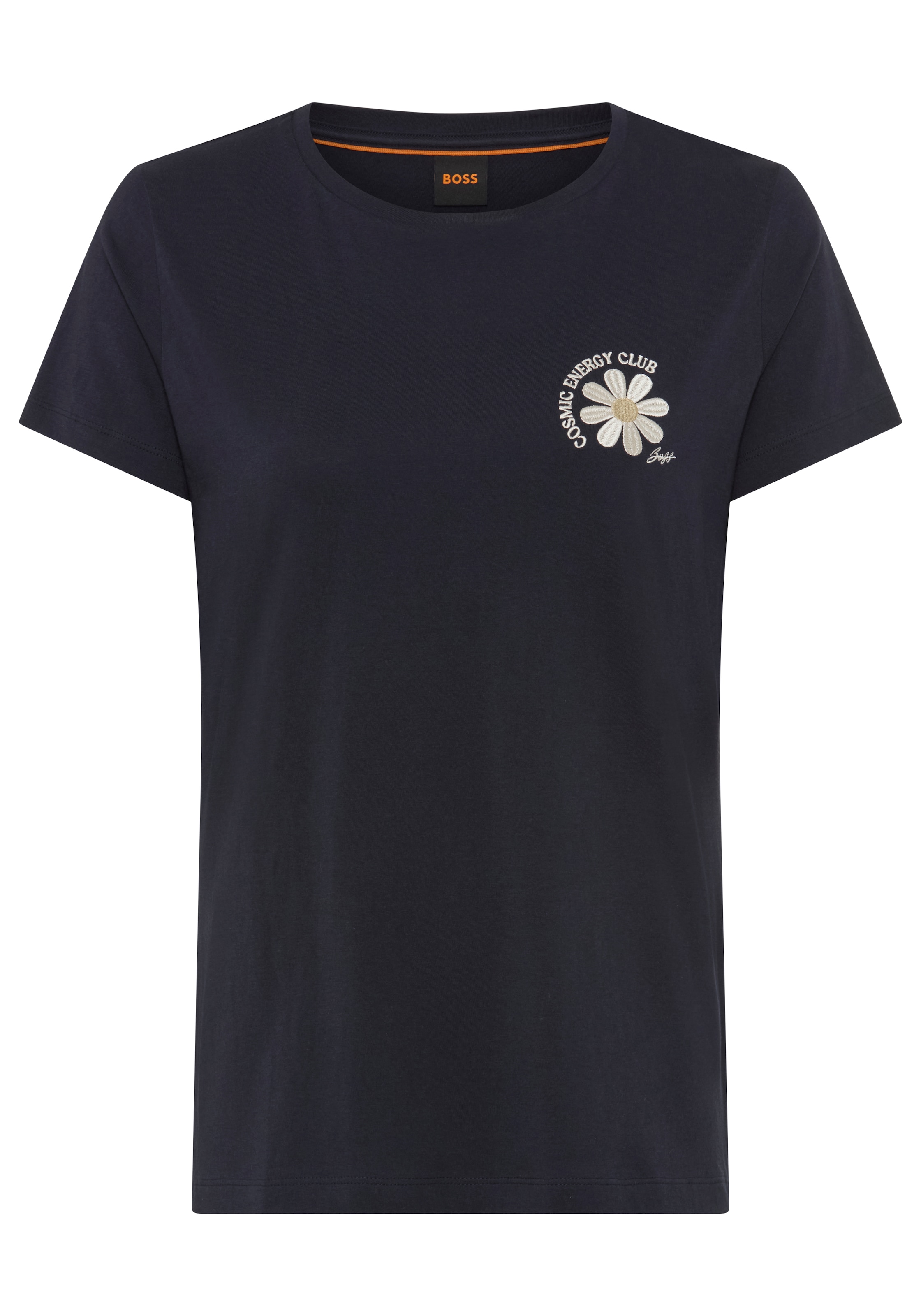 BOSS ORANGE T-shirt »Elove Premium Damenmode« avec broderie, coupe slim