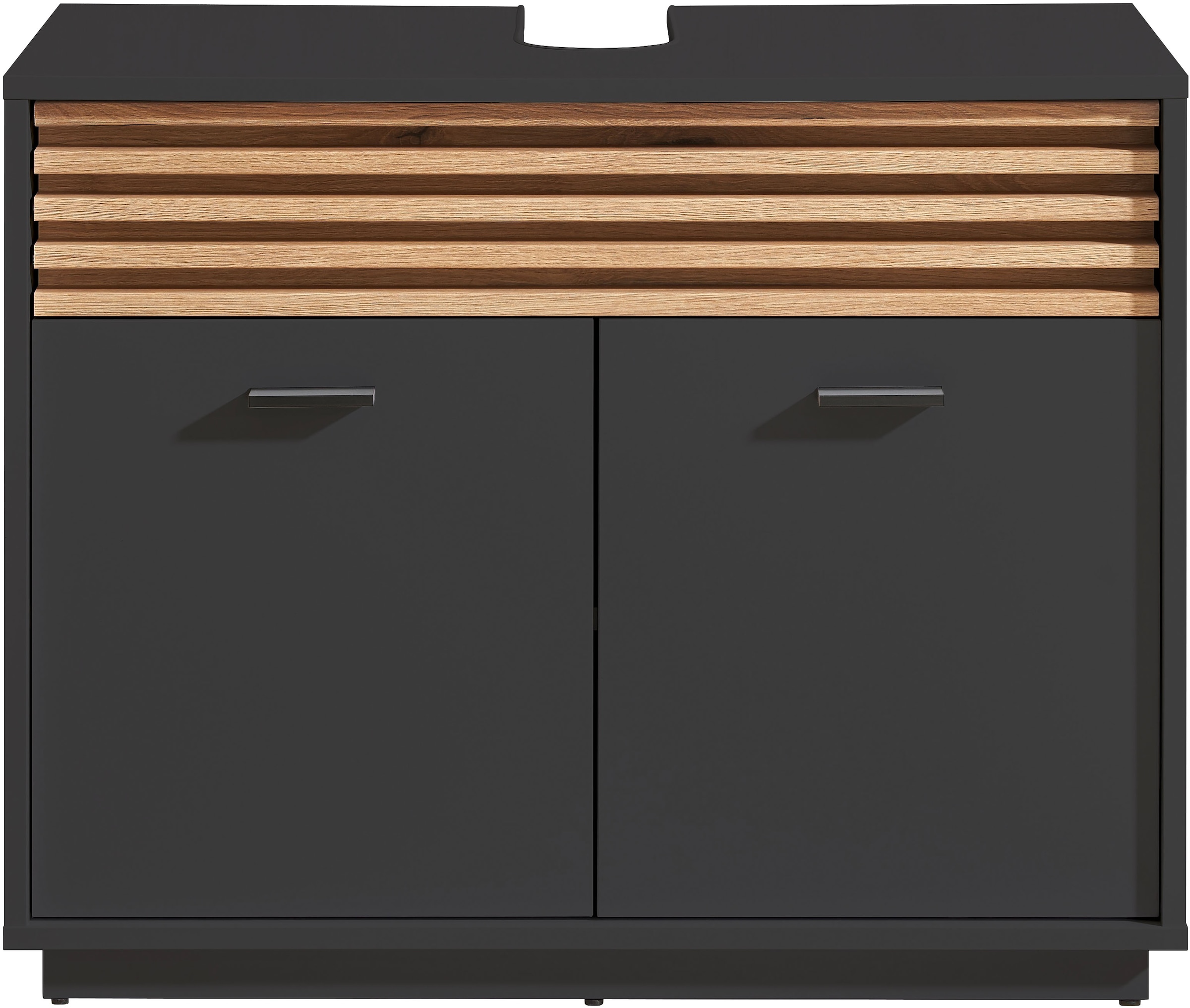 BASIC by Balculina Waschbeckenunterschrank »Liguria B/H/T 80x64x40 cm« 1 Stk. tlg. Breite 80cm, Unterflurauszug, FSC-Mix 70%