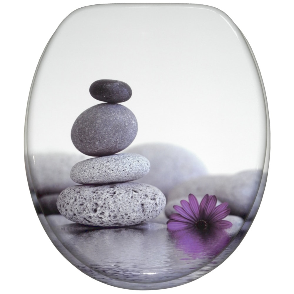 Sanilo Set d'accessoires de salle de bain »Energy Stones« WC-Sitz, Badteppich, Stöpsel, Seifenspender und WC-Bürste