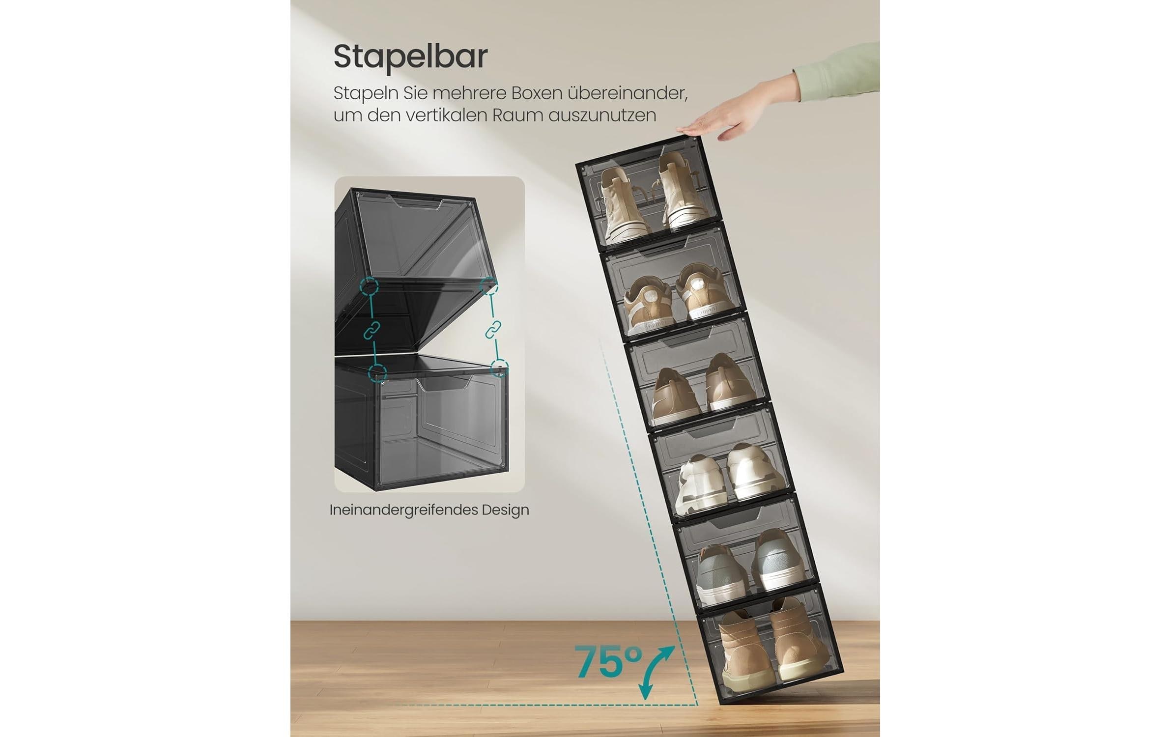 SONGMICS Empileur de chaussures »34 x 25 x 18,4 cm« 12 cuis tlg.