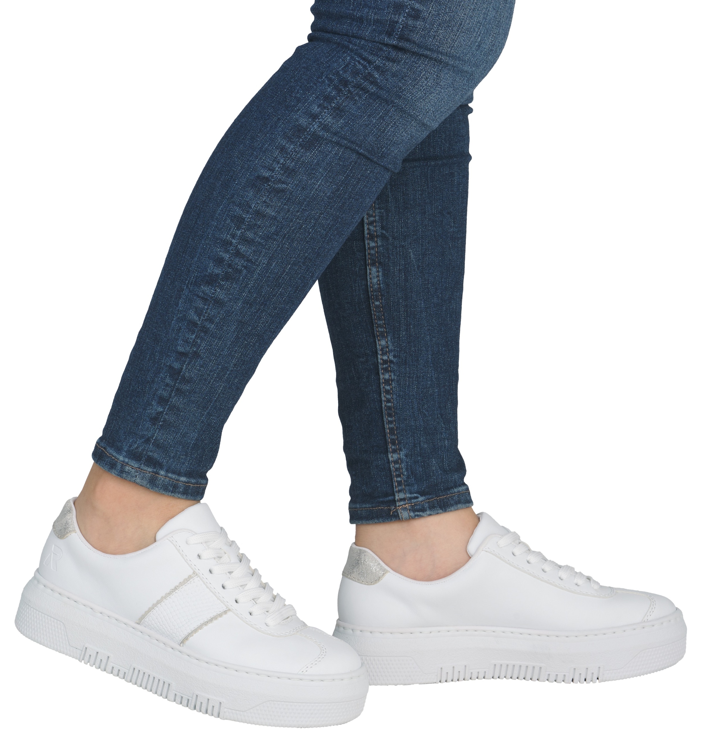 Rieker Baskets à plateforme  , Schnürschuh, Halbschuh, Freizeitschuh mit gepolstertem Schaftrand