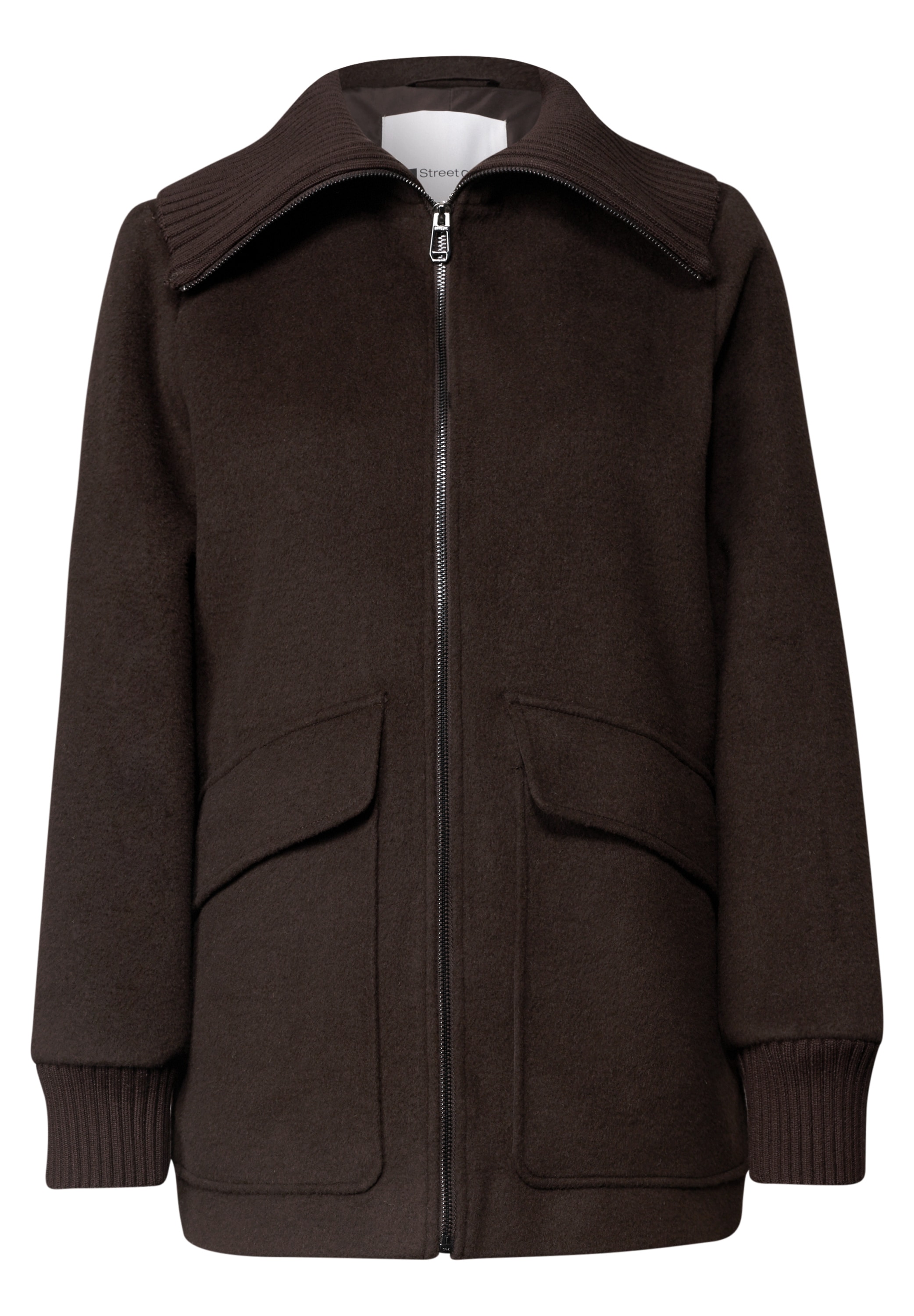 STREET ONE Manteau d'hiver wärmend mit Wollanteil, hoher Stehkragen