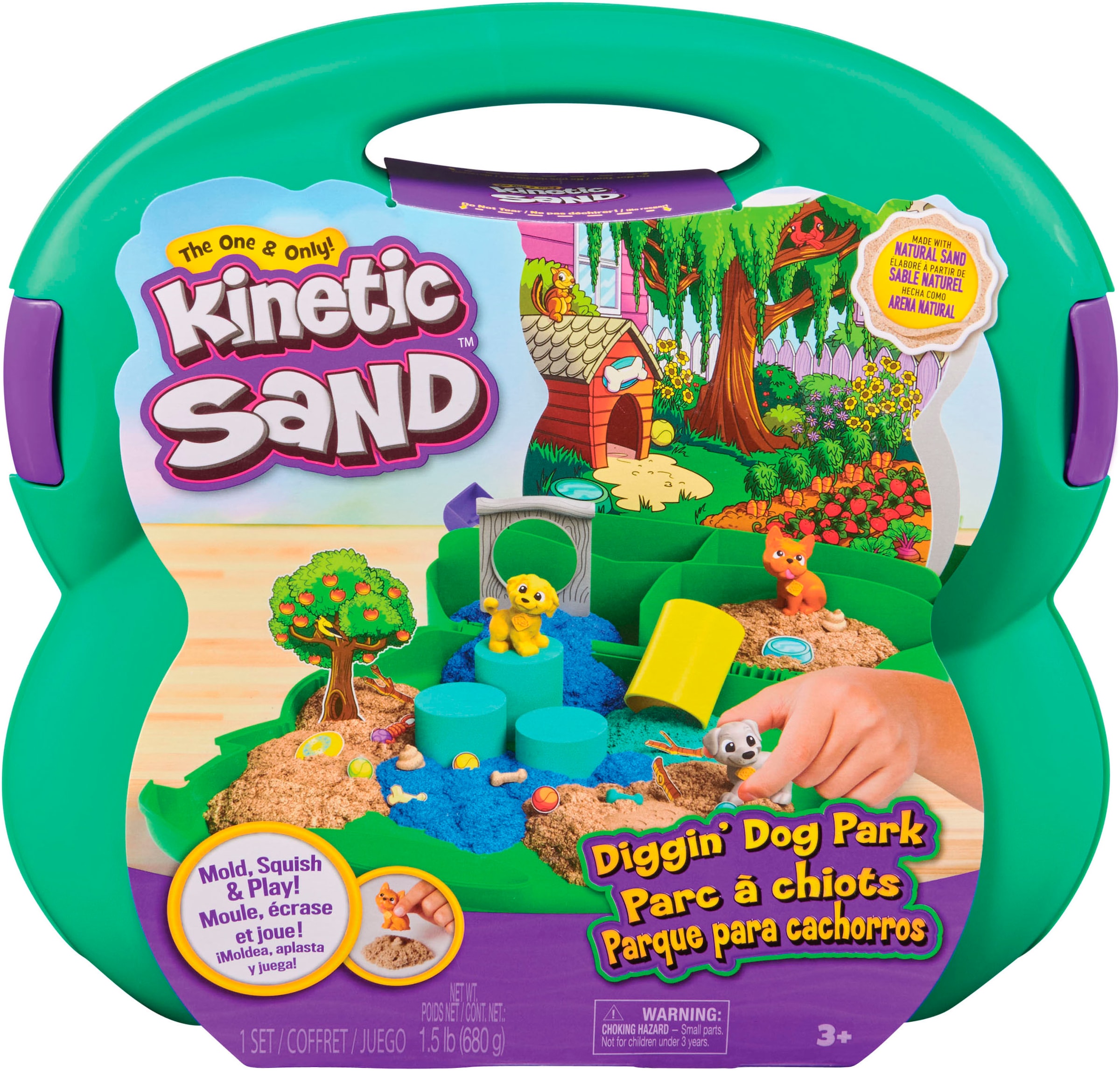 Spin Master Set créatif »Kinetic Sand - Hunde Park Koffer 680 g«