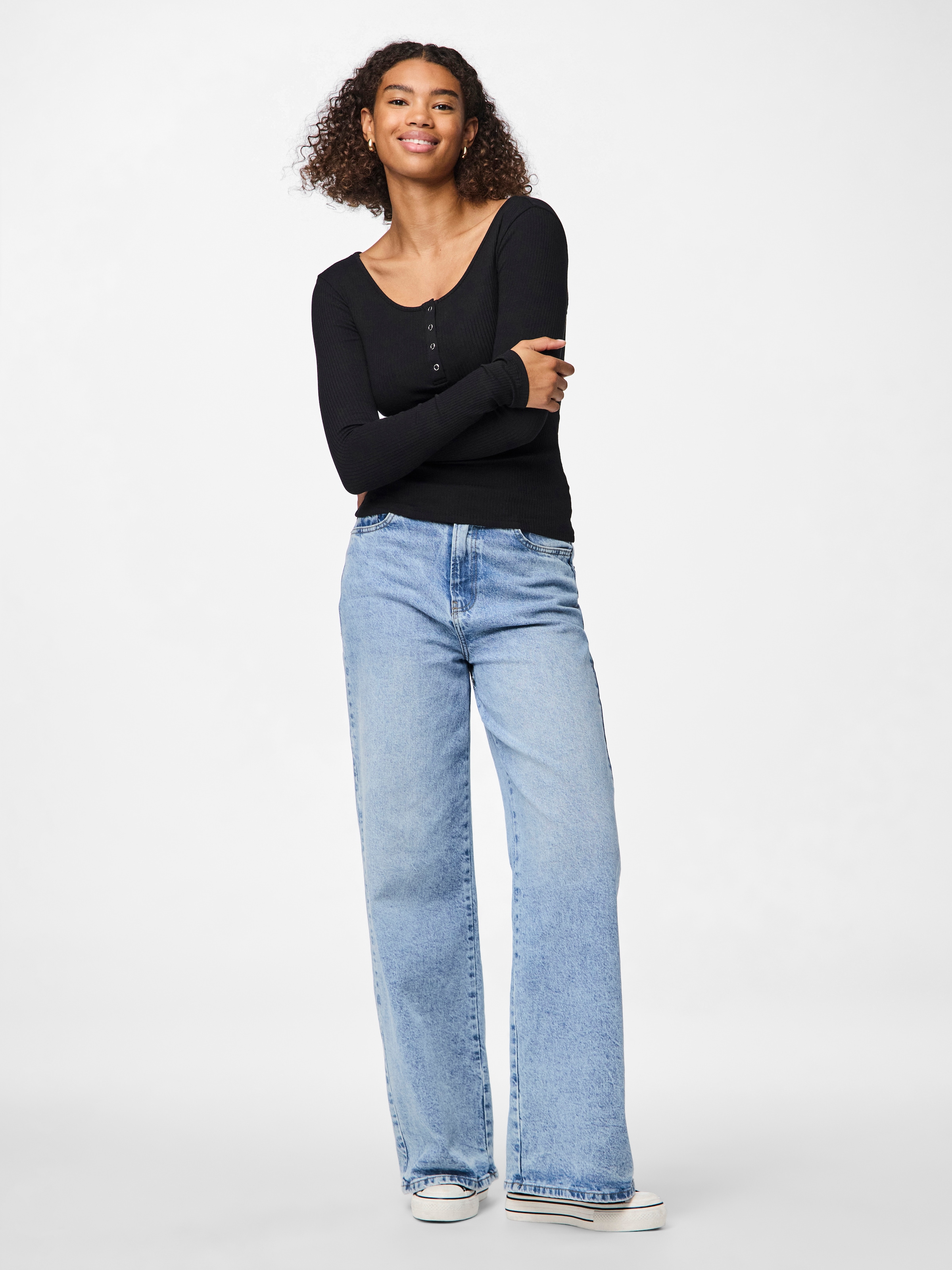 pieces Langarmshirt »PCKITTE LS TOP NOOS BC«