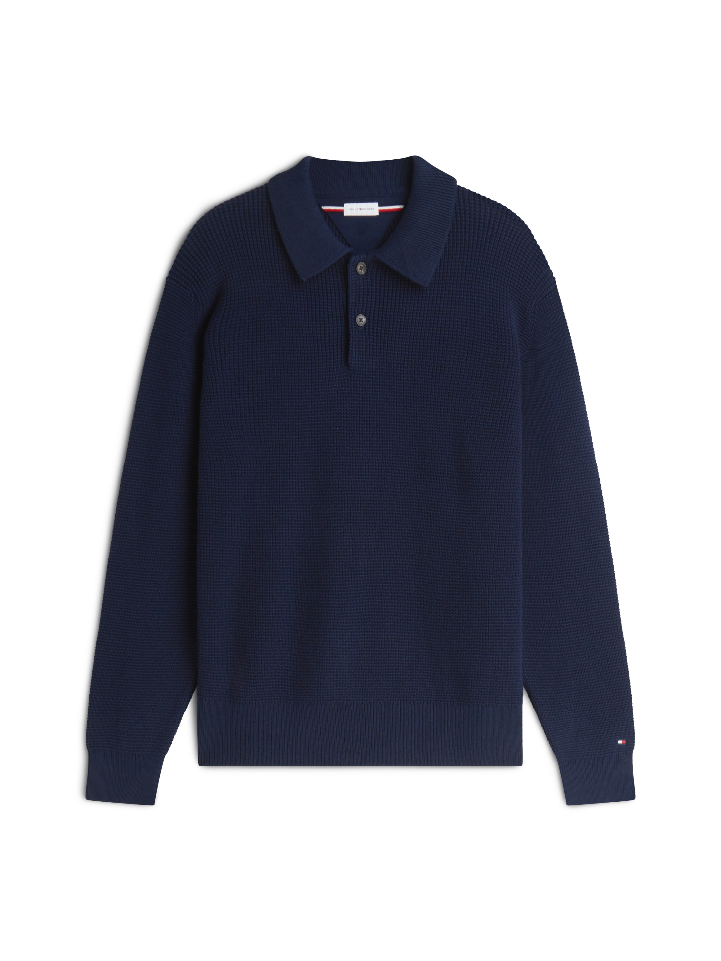 Tommy Hilfiger Polokragenpullover »WAFFLE STRUCTURE RUGBY« Relaxed Fit
