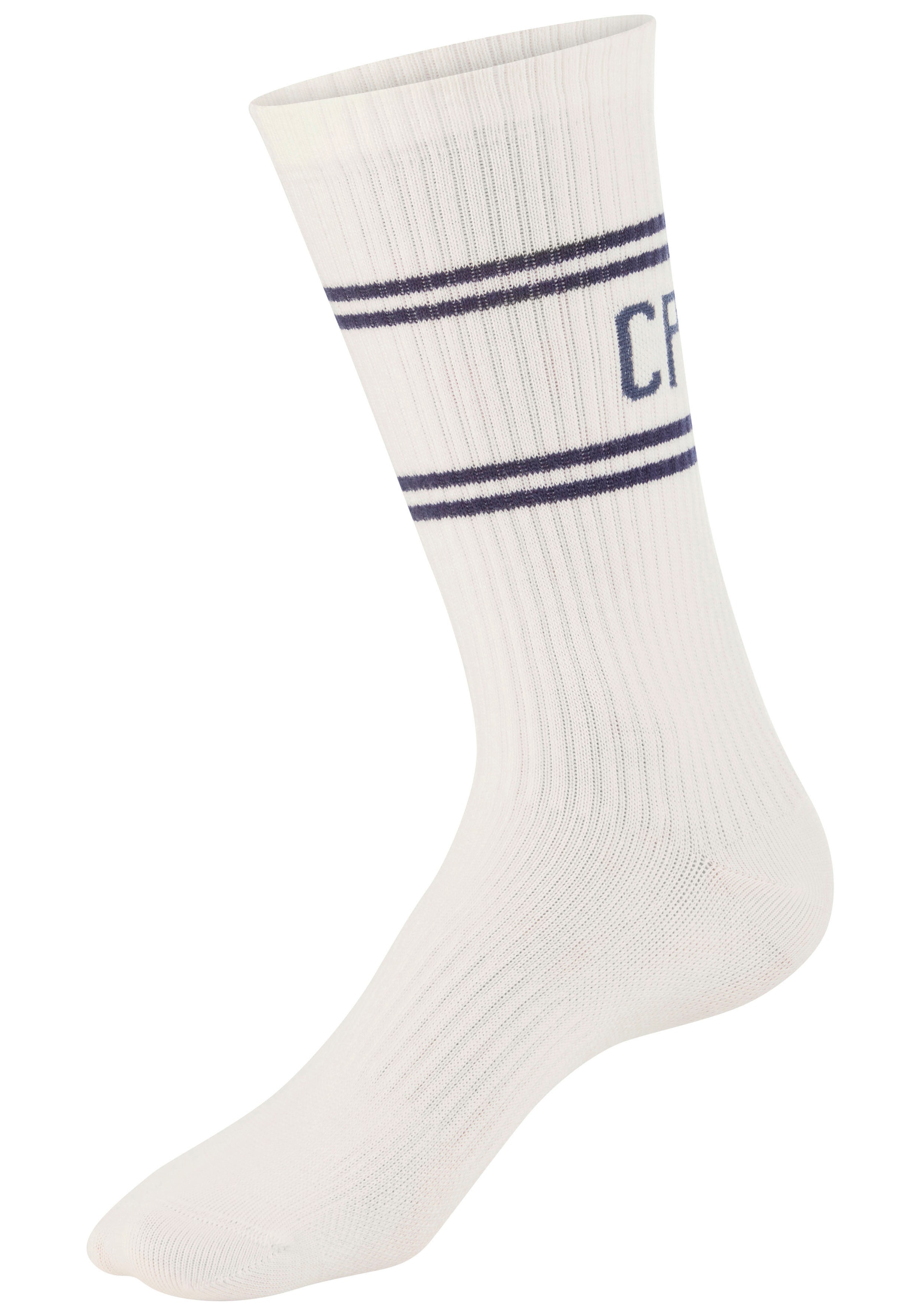 Copenhagen Studios Langsocken Packung, 2 Stk. tlg. mit Pikeé-Struktur unter der Sohle