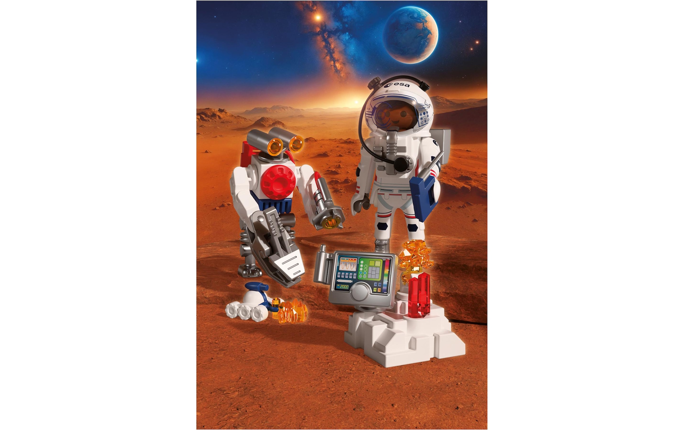 Playmobil® Konstruktions-Spielset »ESA: Astronaut mit Roboter (72014), City Action«