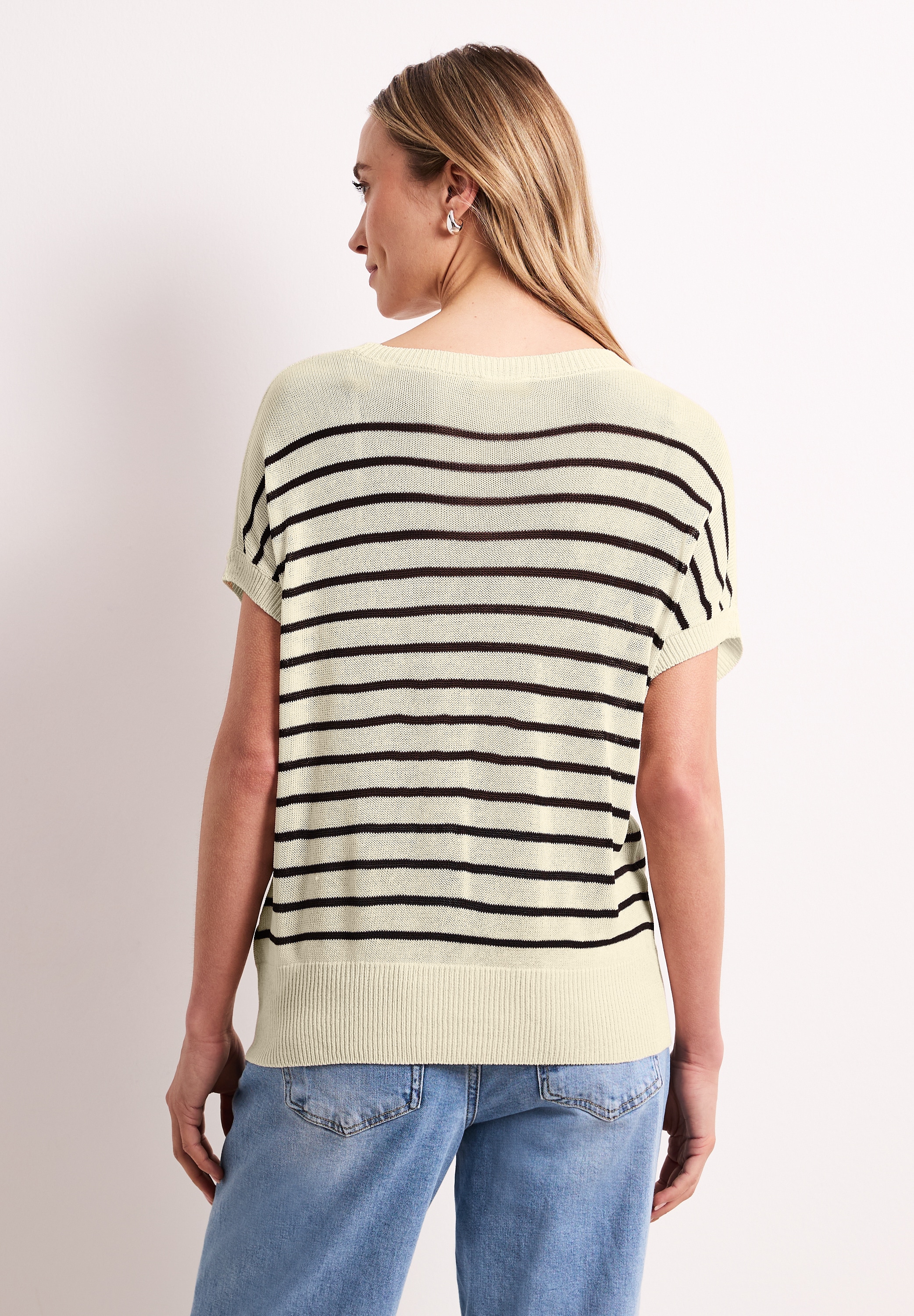 STREET ONE Pull-over avec encolure bateau et rayures