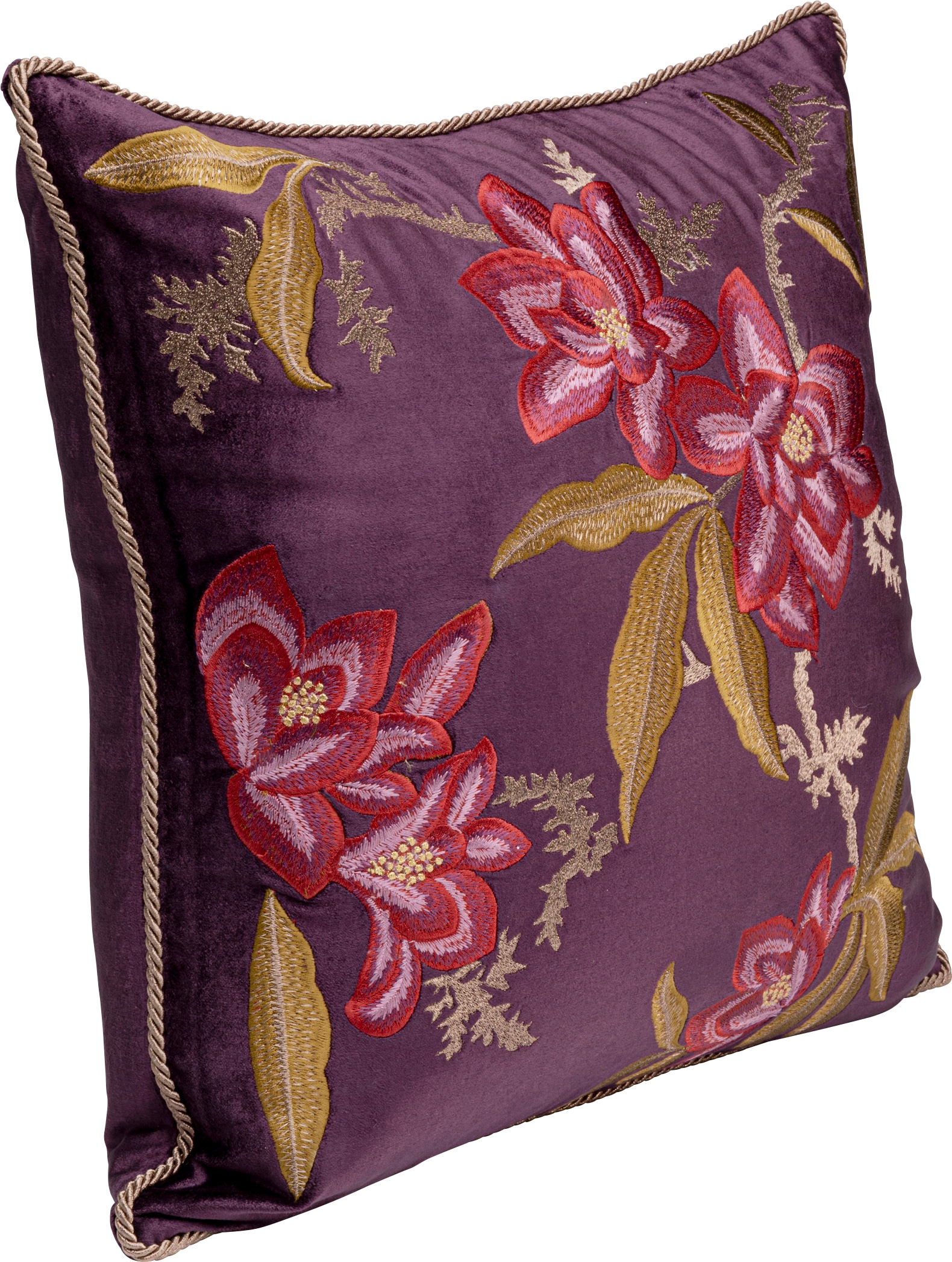 Kare Design Coussin décoratif »Lovely Flowers, Kissenhülle mit Füllung, 50x50 cm« stützt Kopf und Nacken angenehm und sorgt für erholsamen Schlaf