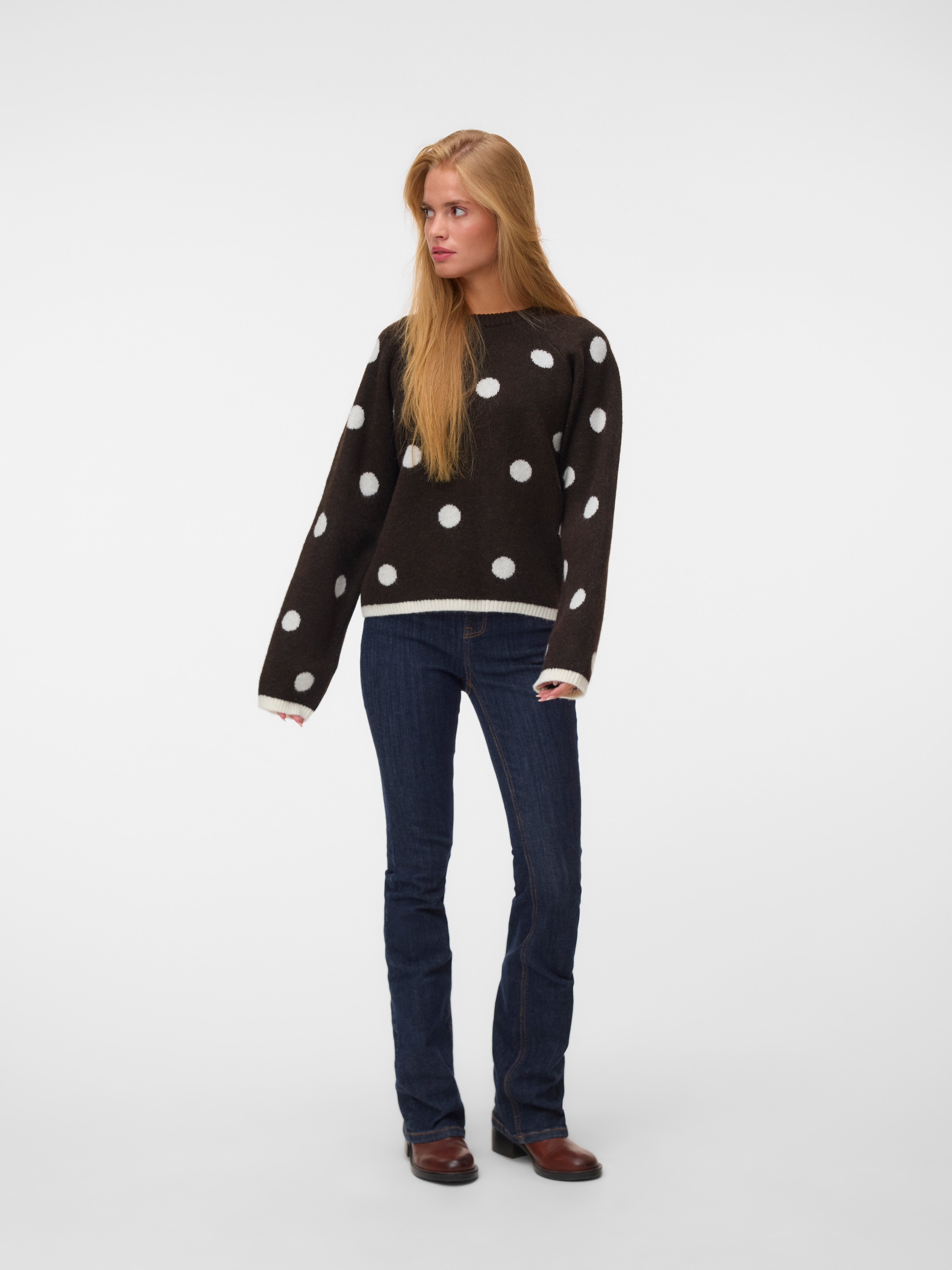 Vero Moda Pull à col rond »VMLIV LS KNIT EXP EXP« fibre synthétique
