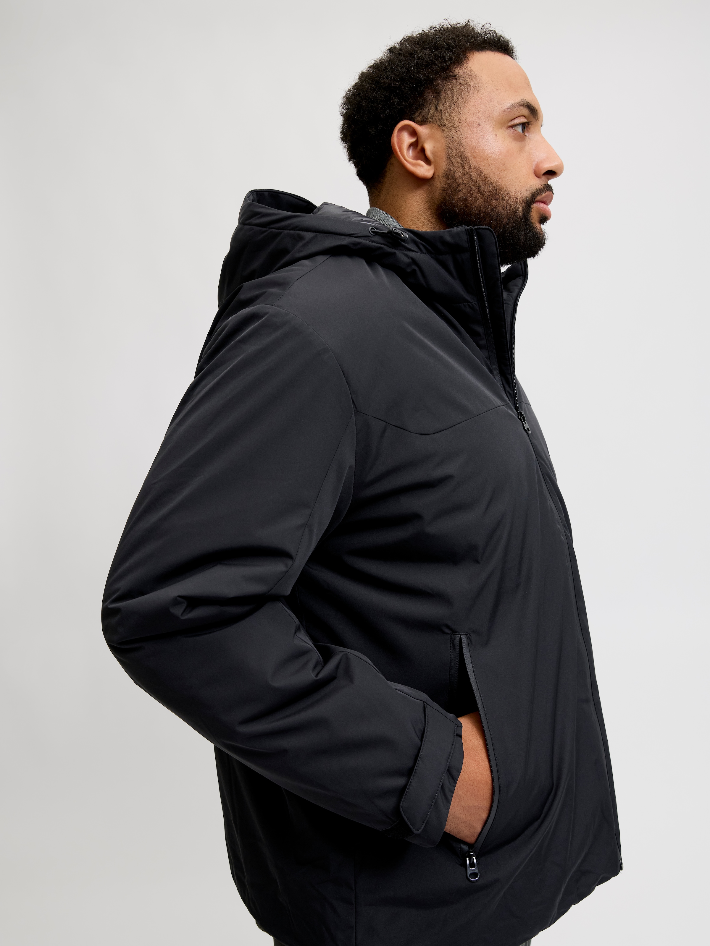 Jack & Jones PlusSize Outdoorjacke »JJEBRANDON TRANSITIONAL JACKET SN PLS« mit Kapuze