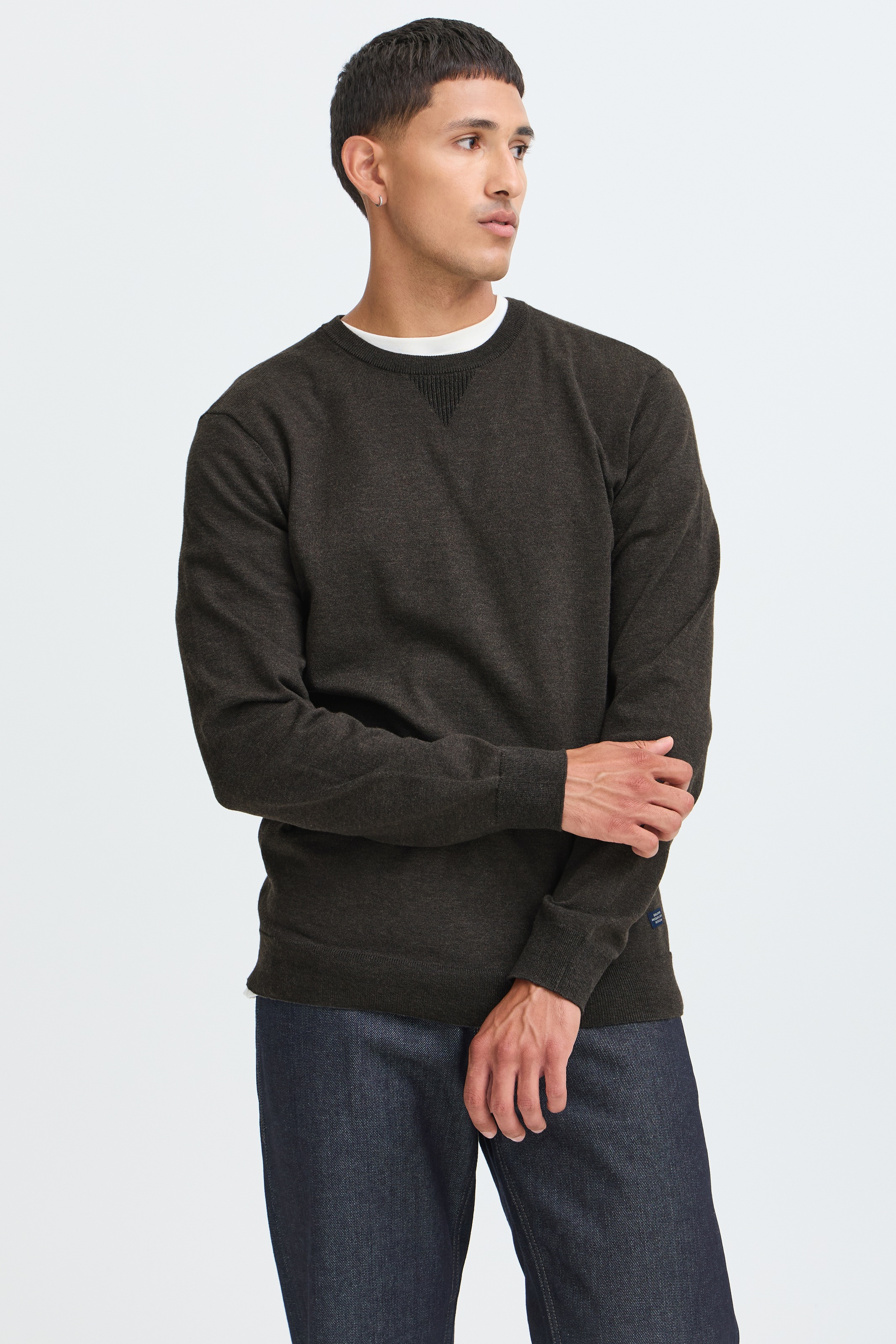 Blend Rundhalspullover »Pullover« Kunstfaser,