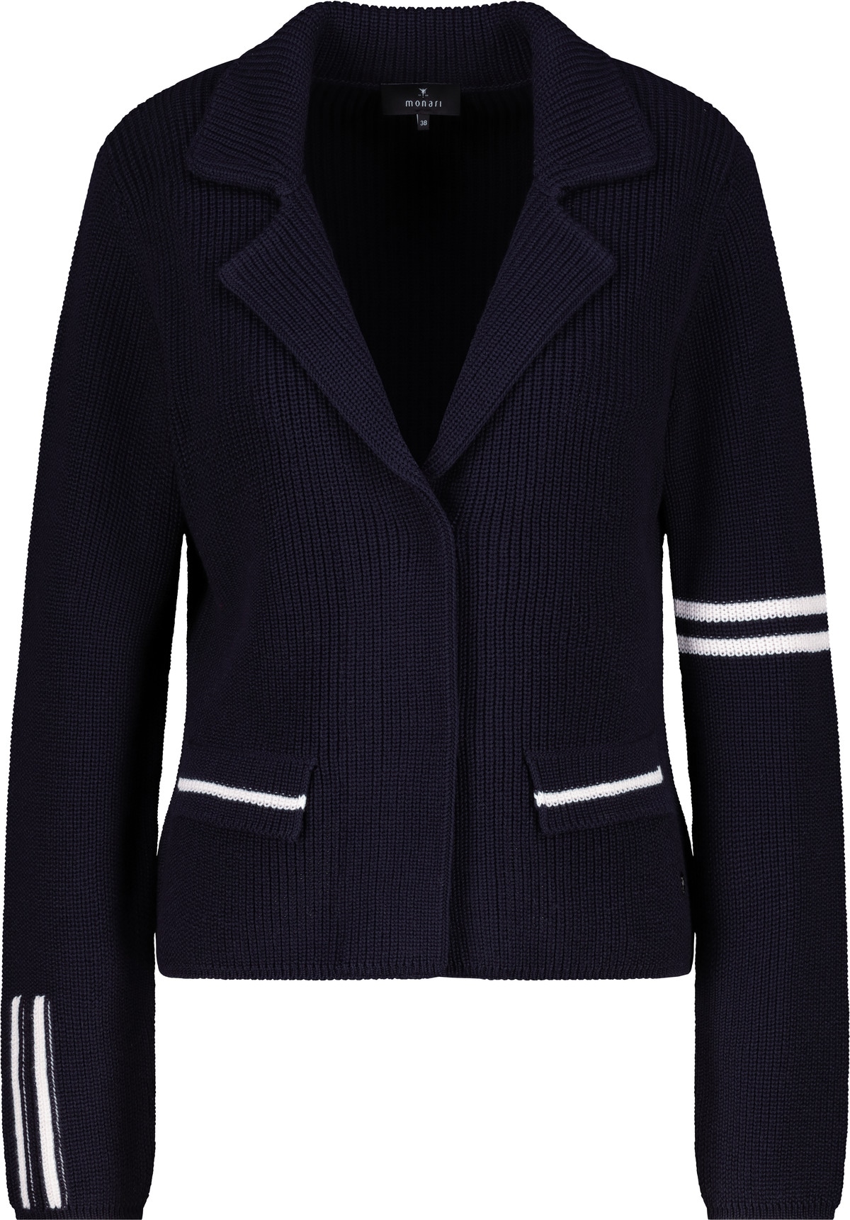 Monari Veste en tricot Reverskragen, Regular Fit, verdeckter Druckknopfverschluss