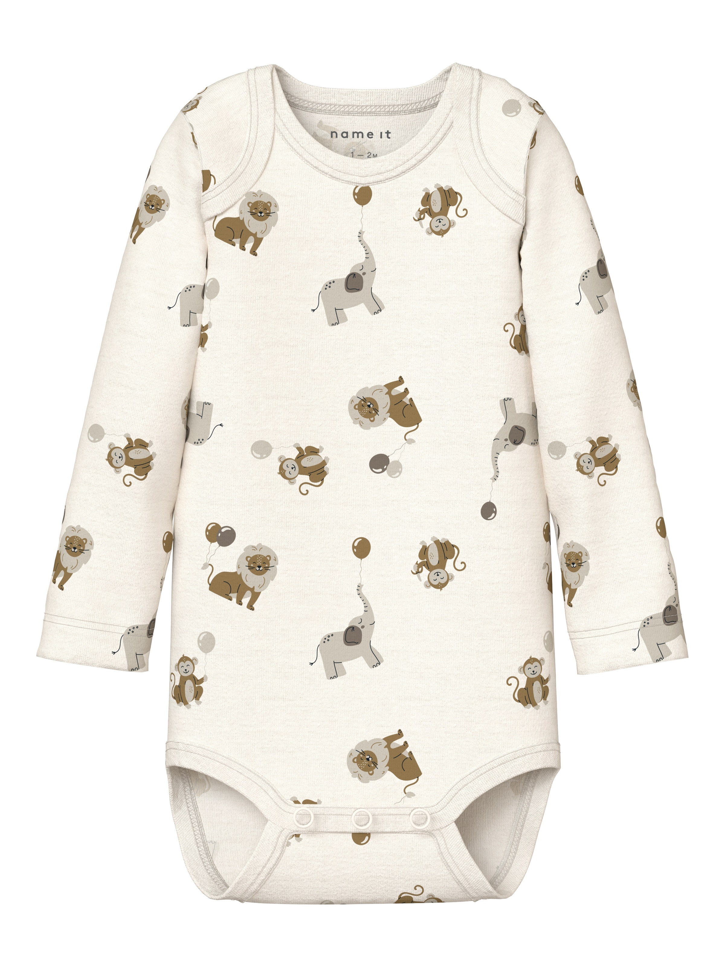 Name It Langarmbody »NBNBODY 3P LS ANIMAL NOOS« Packung, 3 tlg.