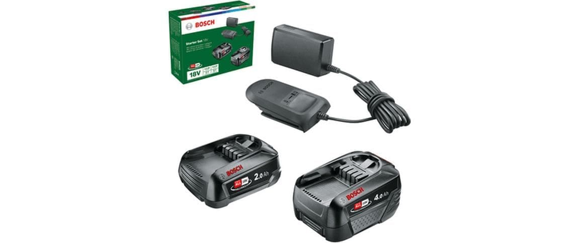 BOSCH Akku-Set 2 Akkus 2Ah + 4Ah, 18 V, inkl. Ladegerät