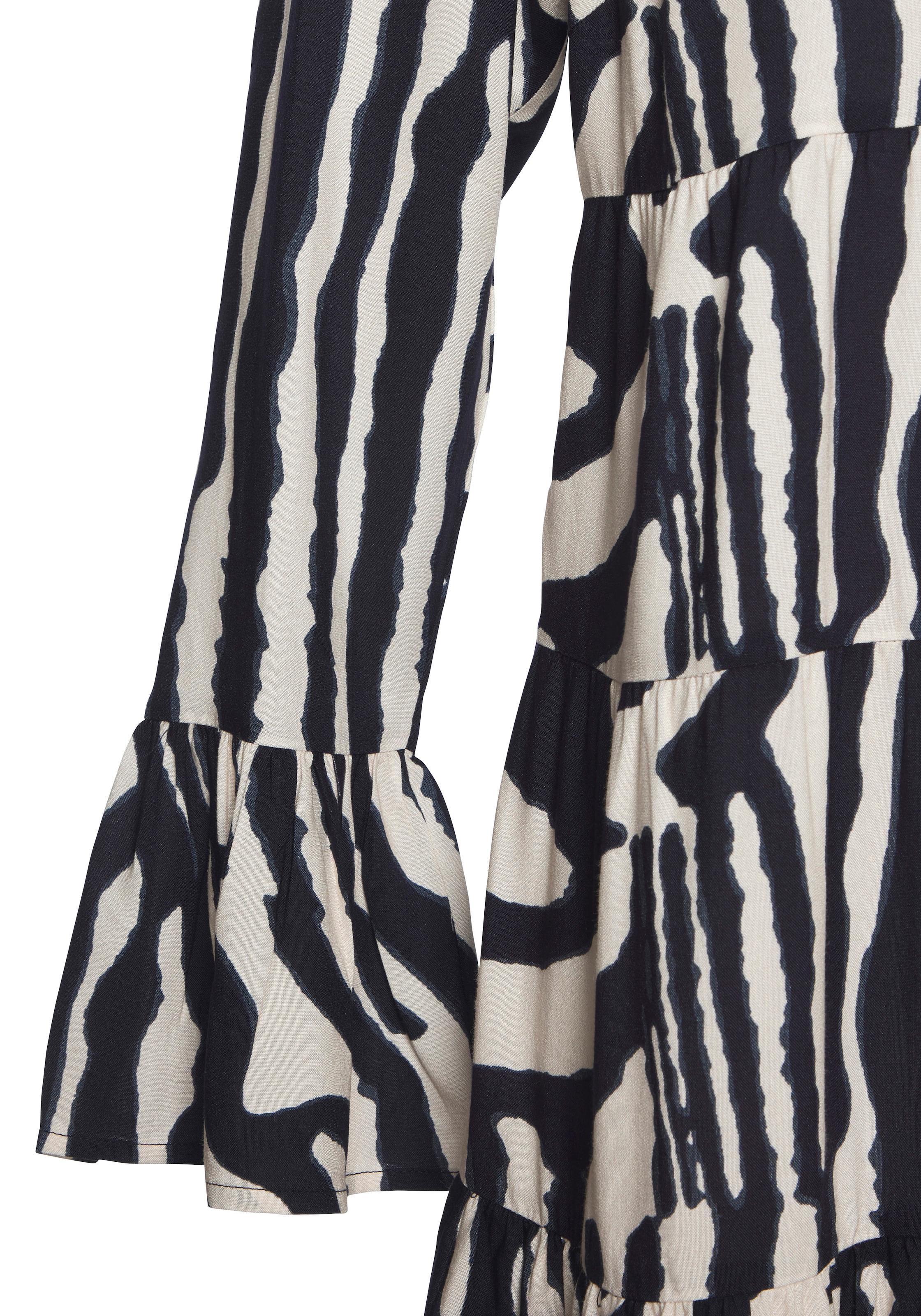 LASCANA Robe de plage avec imprimé intégral, tunique, robe chemise en viscose